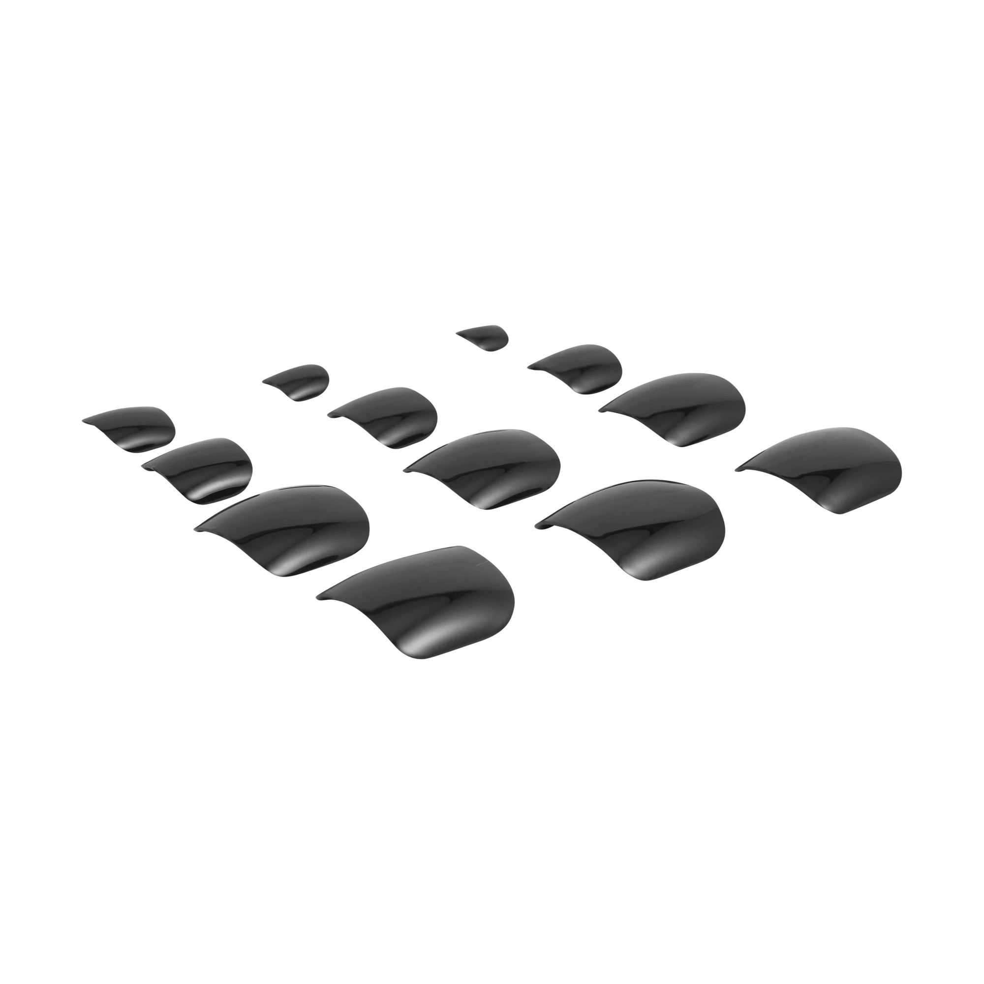 4 OXX Cosmetics 24 Pack Artificial Toenails with Adhesive - Black, 4 of 5
