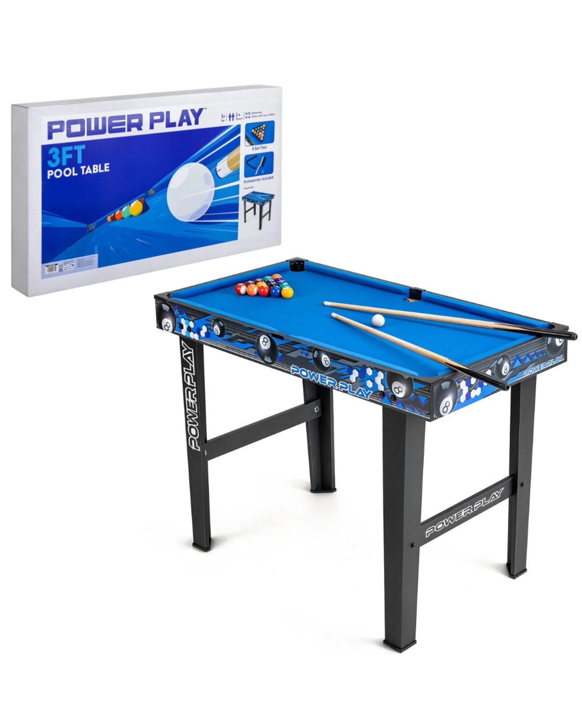 1 Power Play Pool Table 3ft, 1 of 8