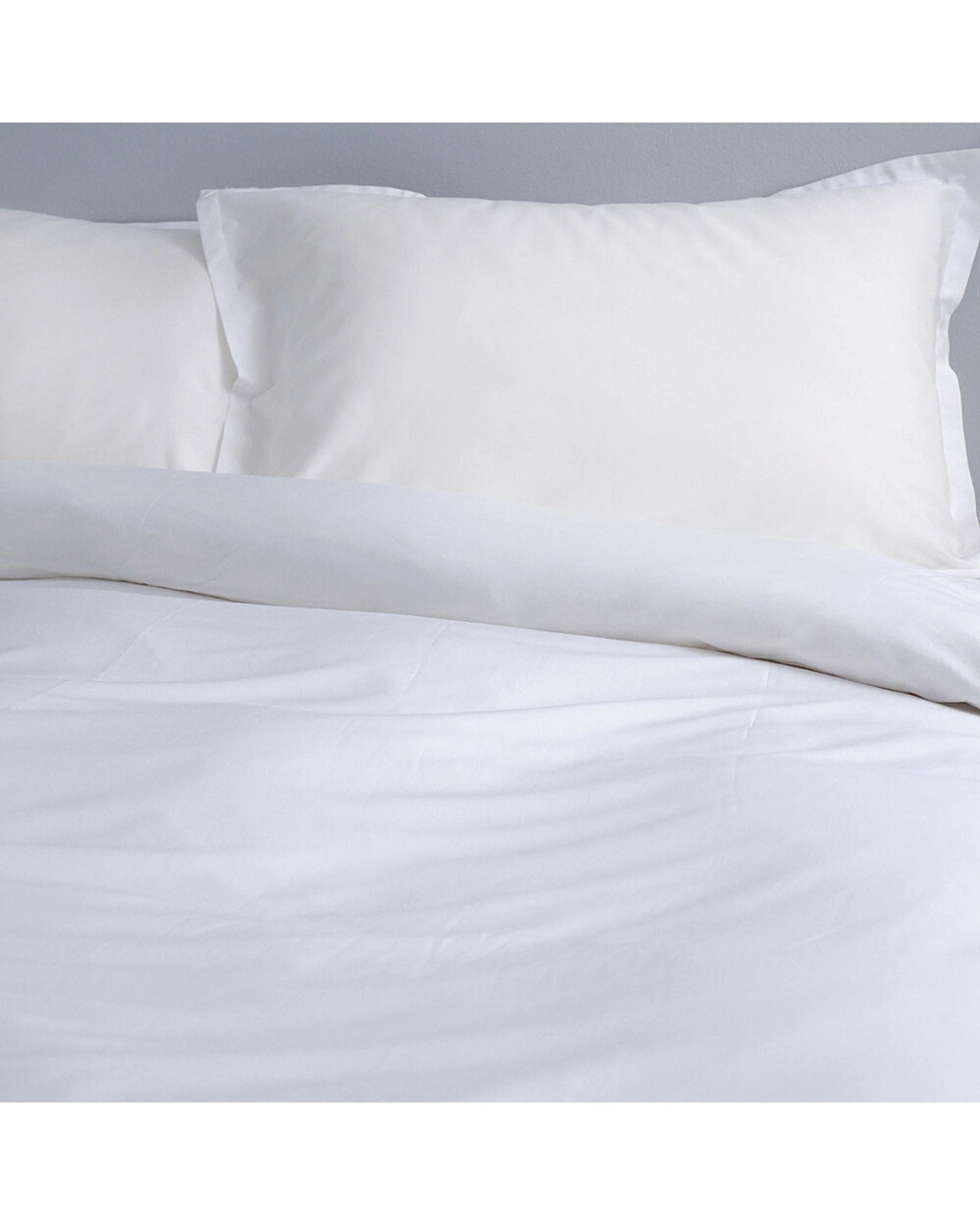 1 Canningvale Alessia Quilt Cover Set Bamboo Cotton Silky Soft Sateen - Queen Bed - White, 1 of 4