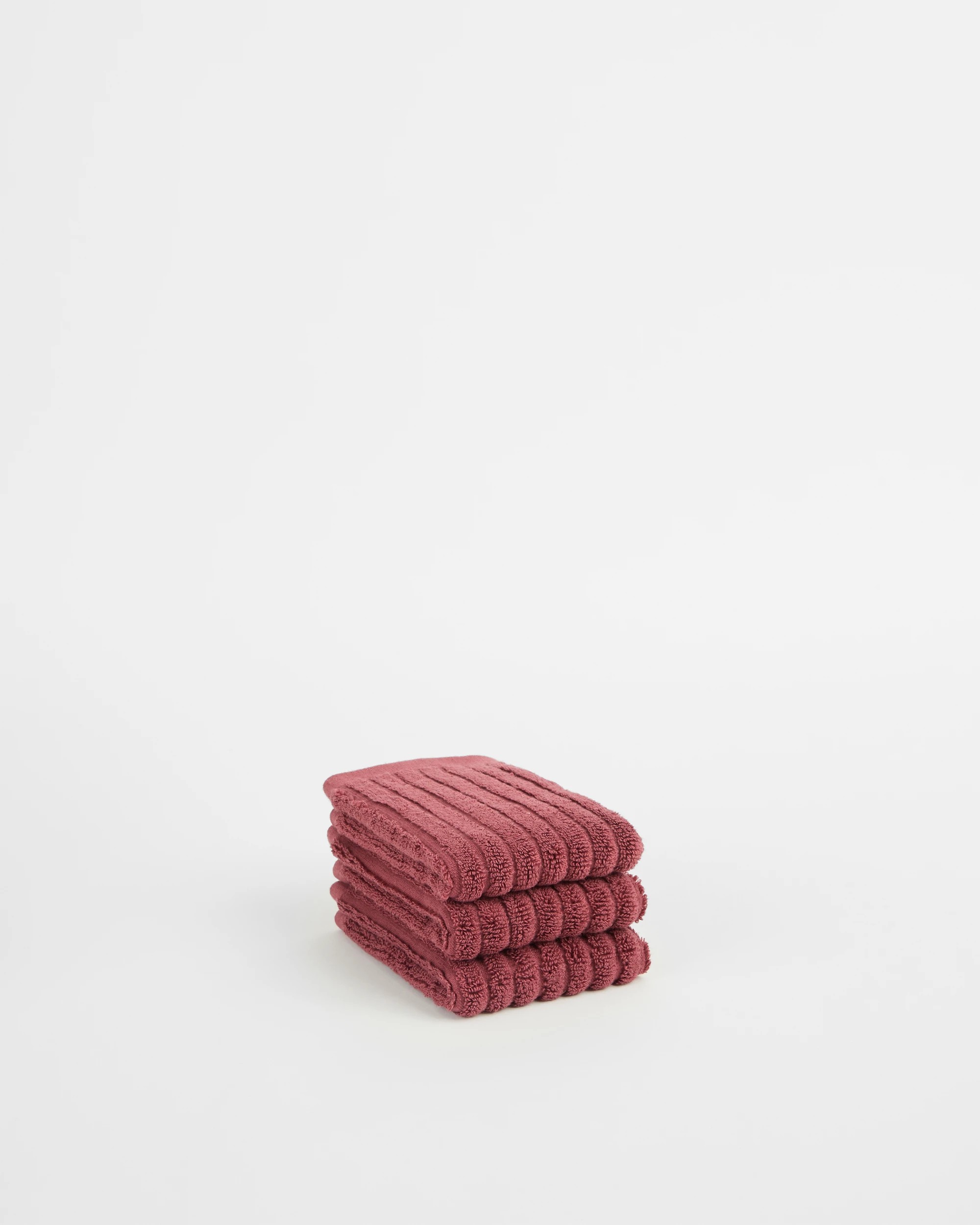 1 Target Dylan Australian Cotton Rib 3 Pack Face Washer - Red, 1 of 2