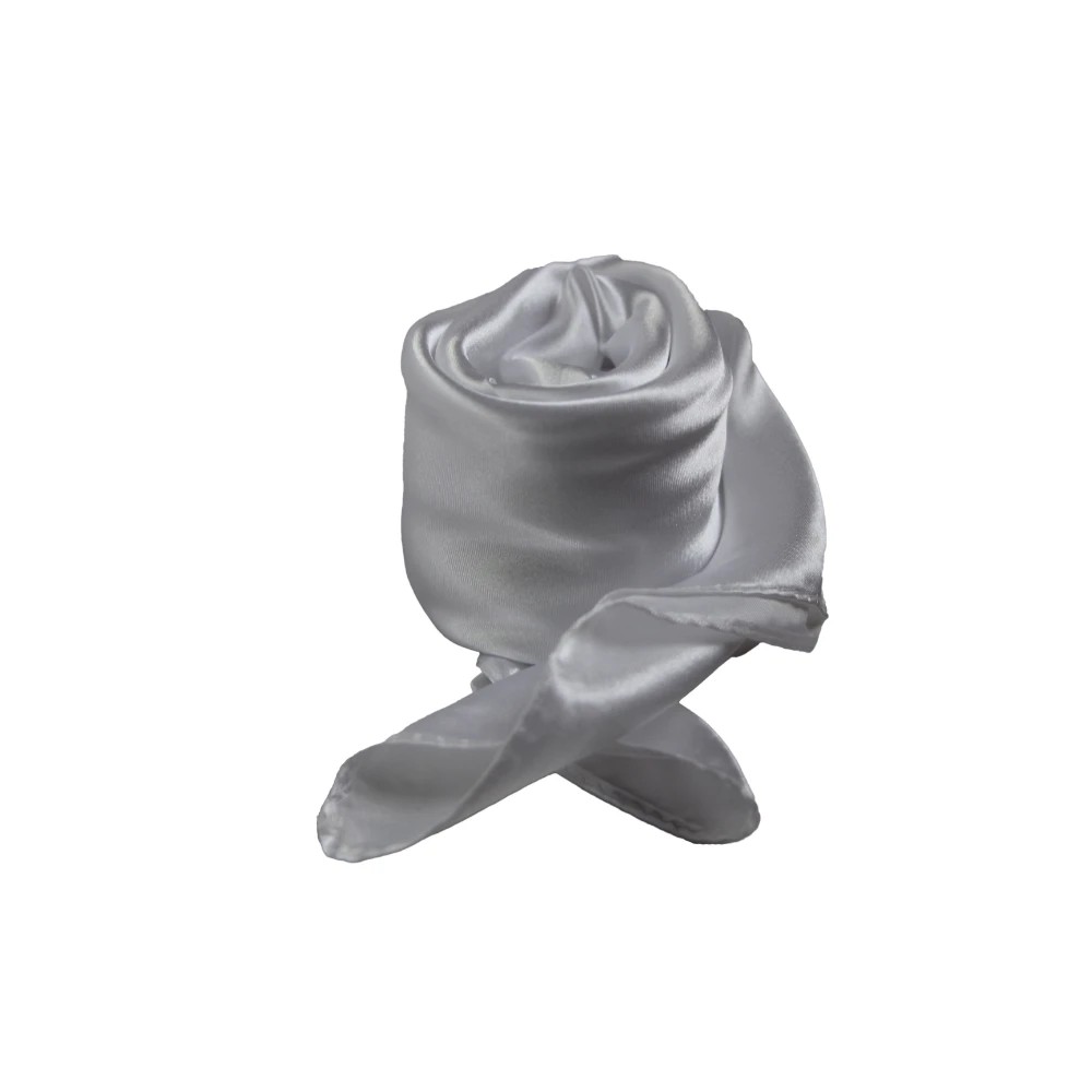 3 Zasel Womens Silk Feel Plain Soft Neck Scarf - White - White, 3 of 4