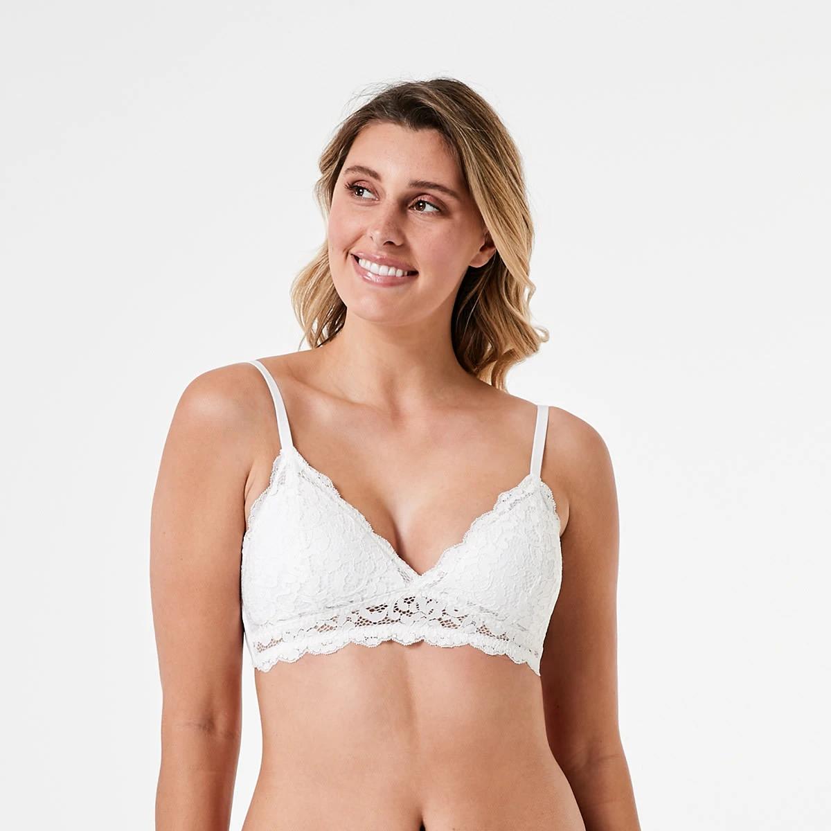 1 Wirefree Lace Bralette OFF WHITE, 1 of 5