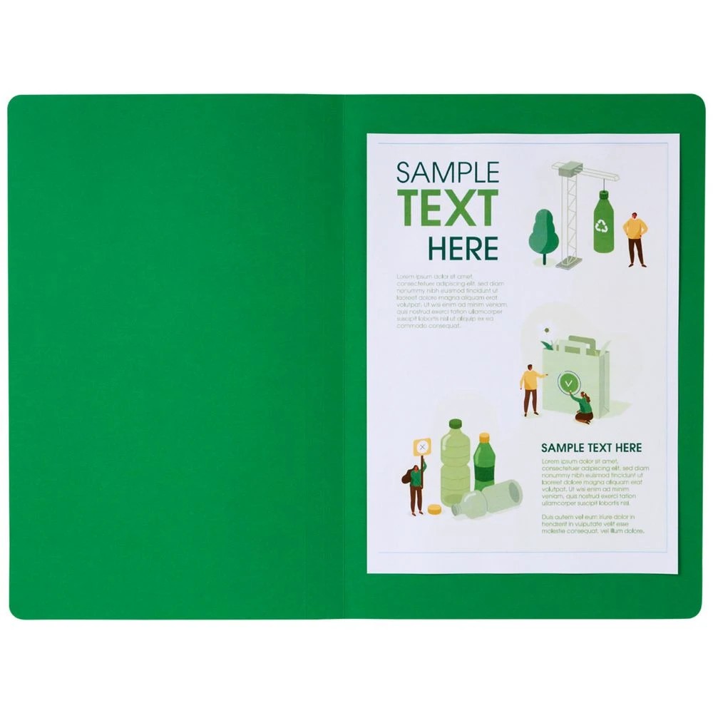 2 J.Burrows Foolscap Manila Folder Green 100 Pack, 2 of 4