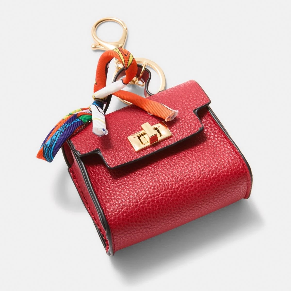 2 Bag Charm Keyring - Red, 2 of 3