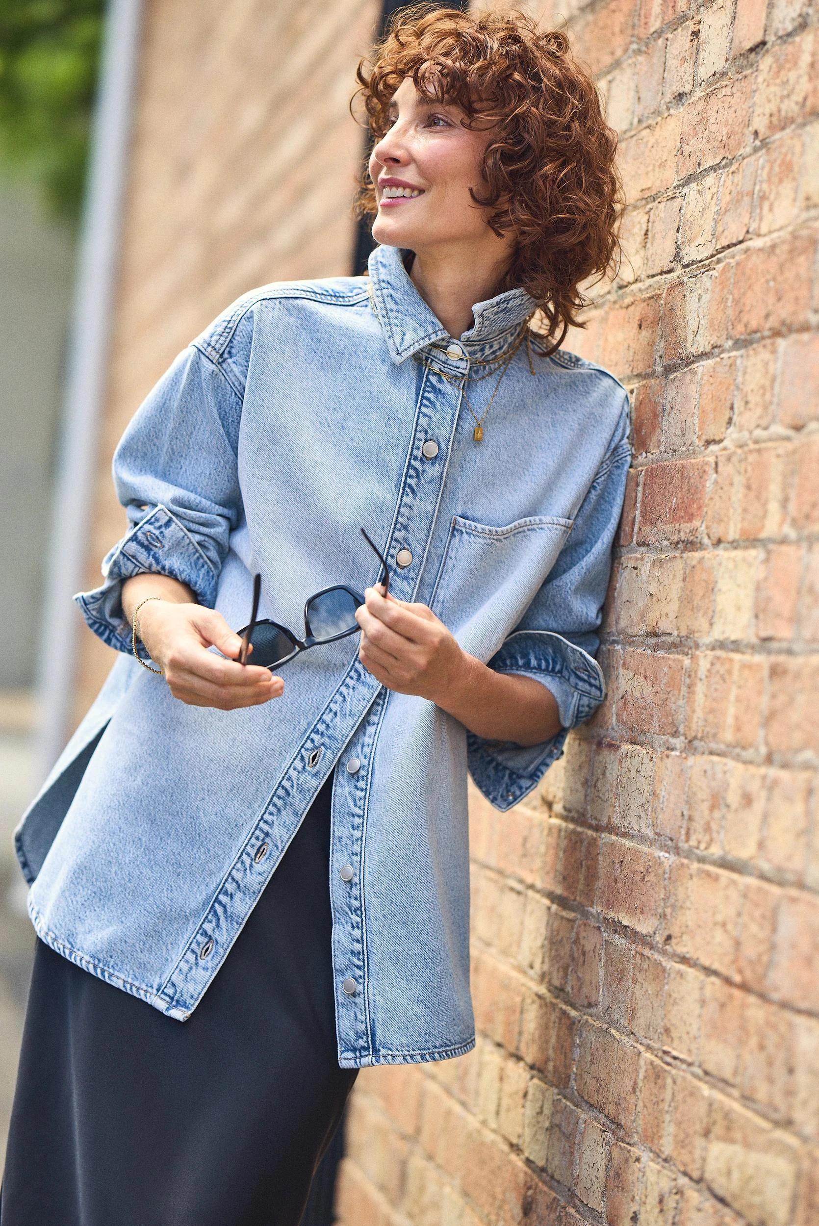 10 Lily Loves Denim Oversized Shirt SALTY BLUE, 10 of 10