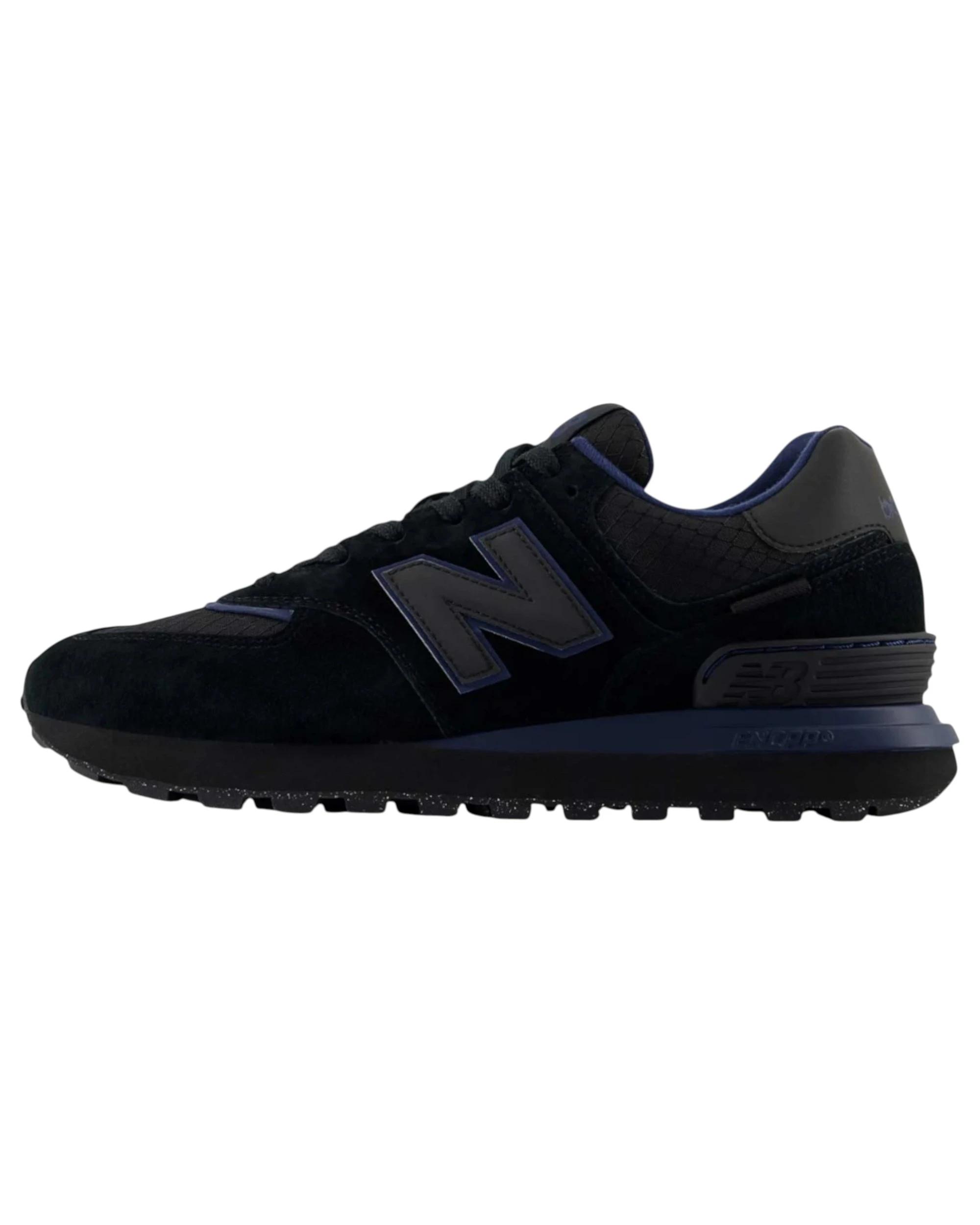 4 New Balance Mens 574 Black/ Navy Athletic Shoes BLACK/NAVY, 4 of 6