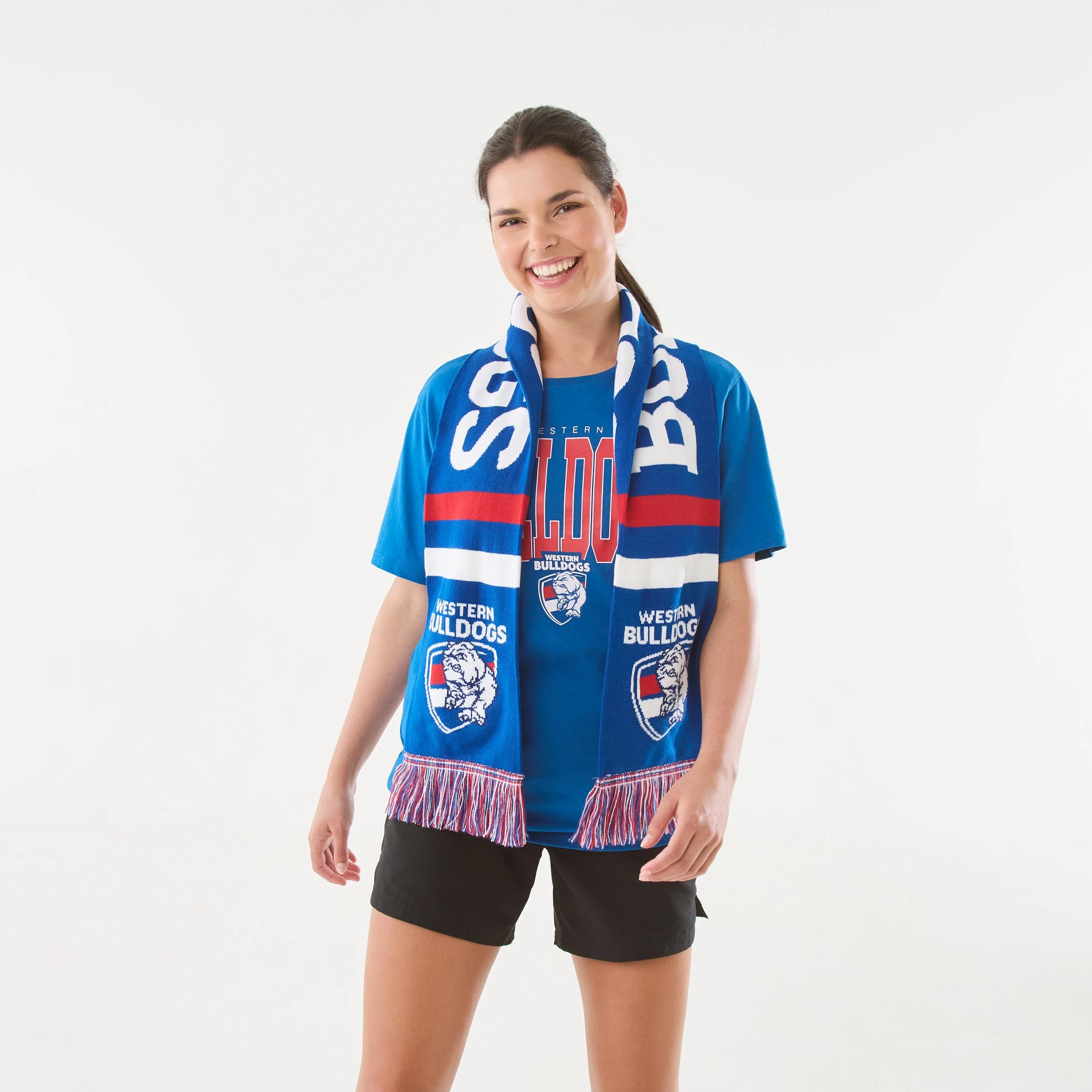 1 Official AFL Adult Scarf Bulldogs, 1 of 4