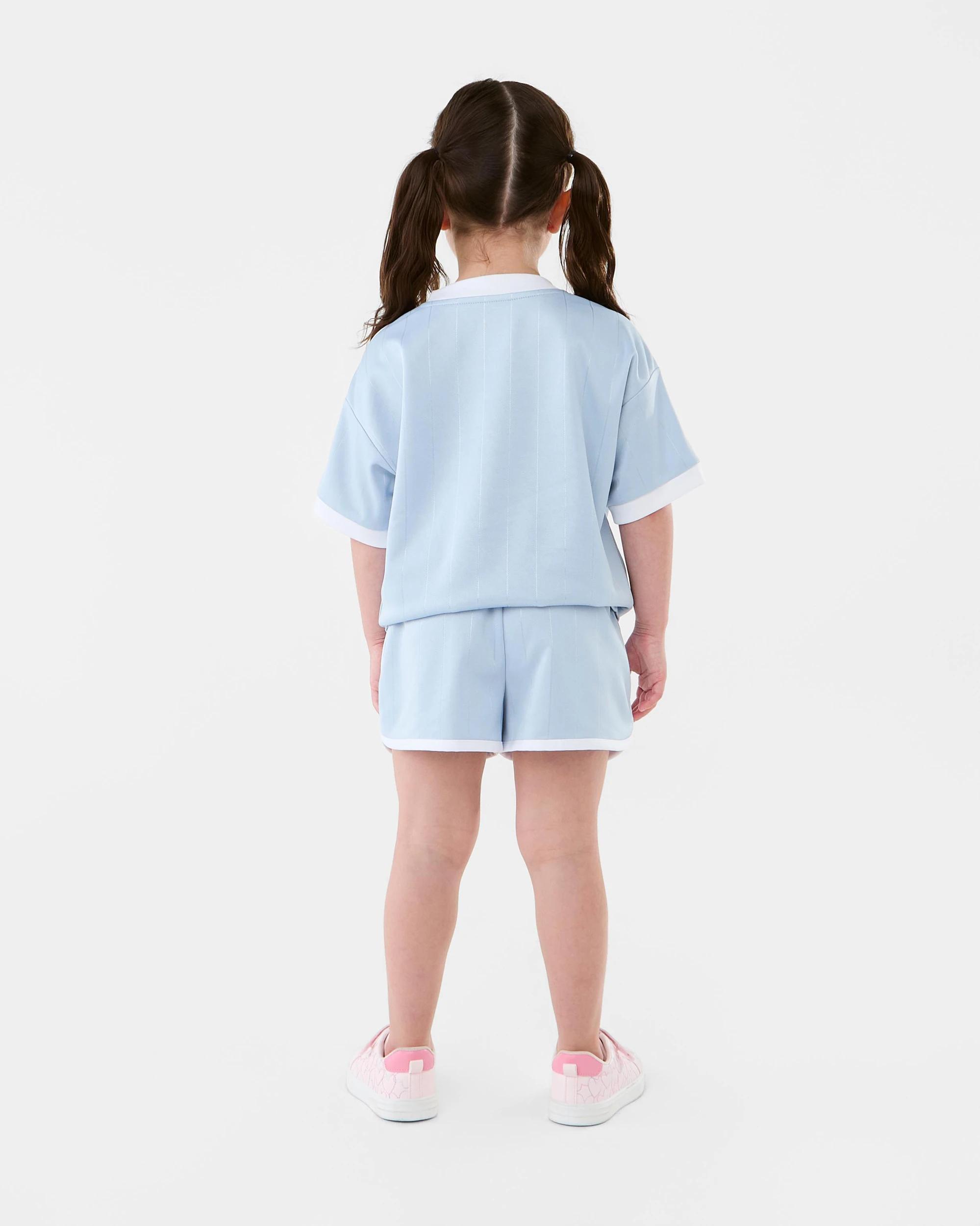 6 Mesh Sporty Shorts Blue Typo, 6 of 6