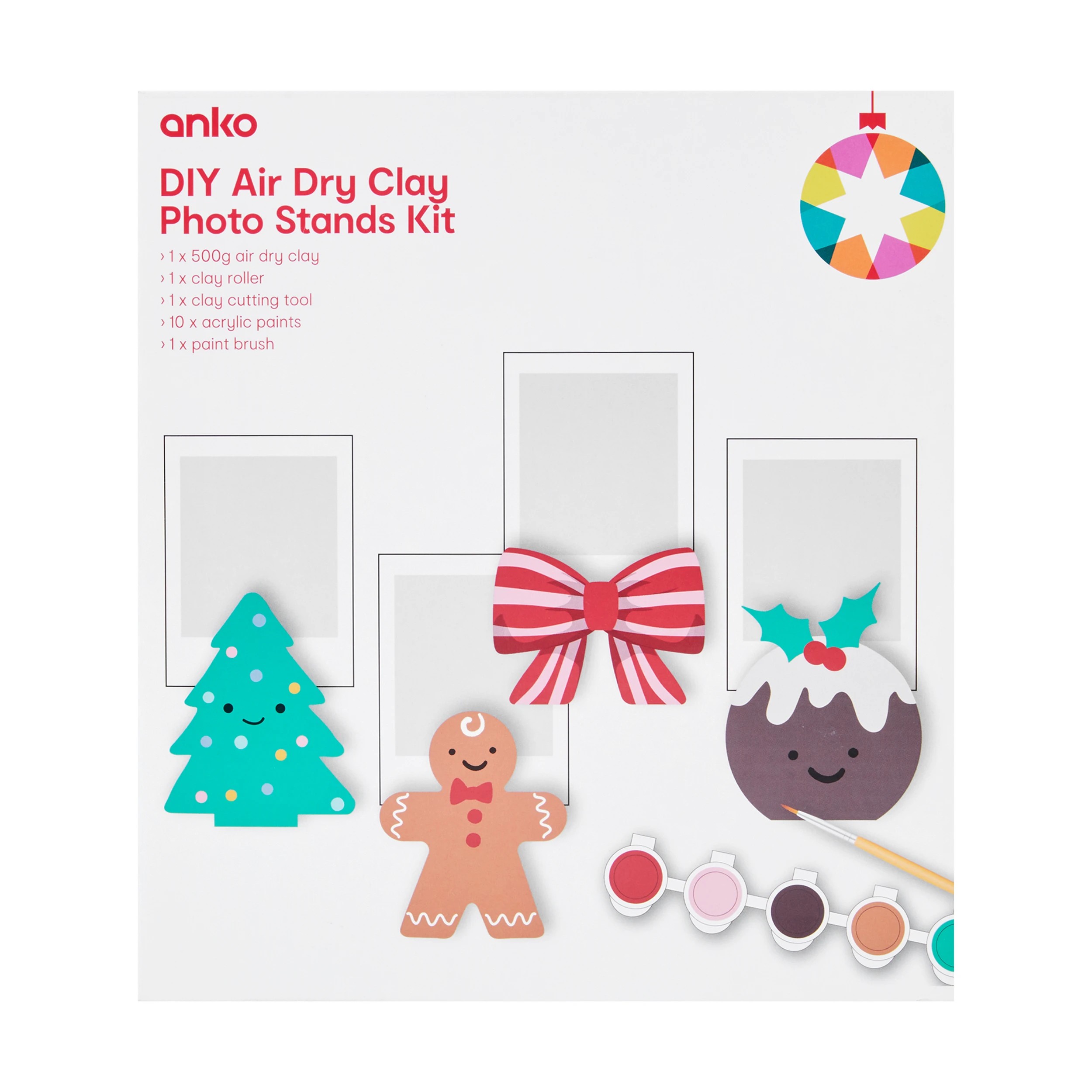 1 DIY Air Dry Clay Photo Stands Kit, 1 of 3