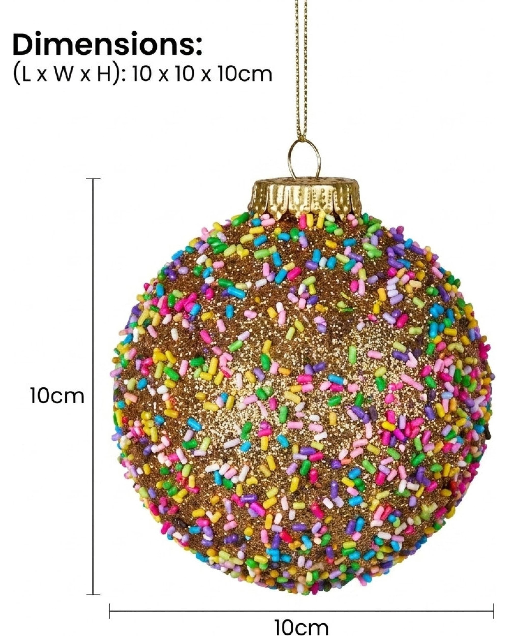 Christabelle 6 Beaded Glass Christmas Baubles Assorted 10cm Xmas Tree ...