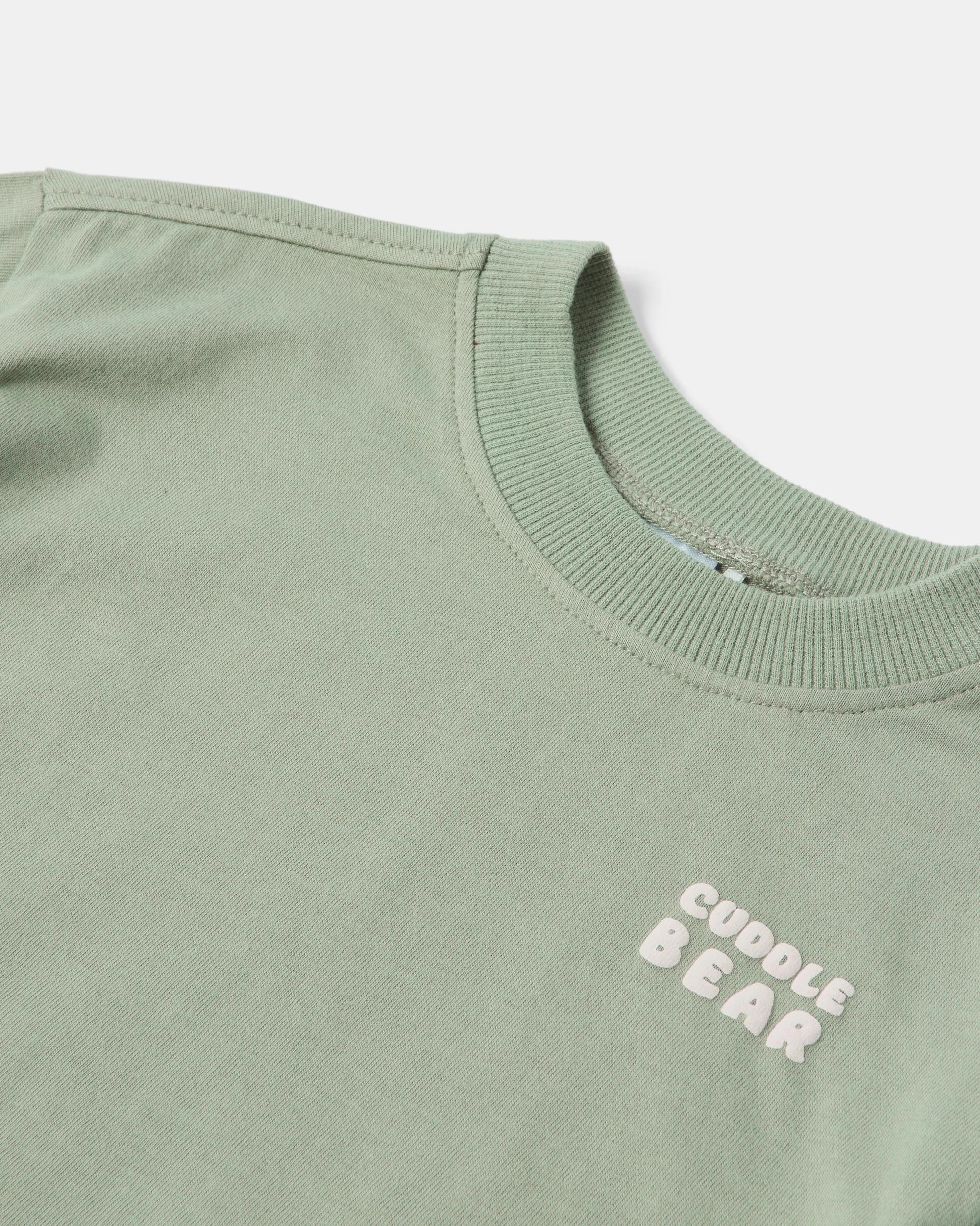 5 Long Sleeve Slub T-shirt and Pants Set Check, 5 of 6