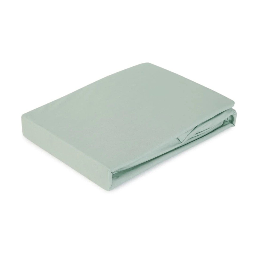 2 250 Thread Count Cotton Rich Fitted Sheet - Double Bed, Eucalyptus, 2 of 4