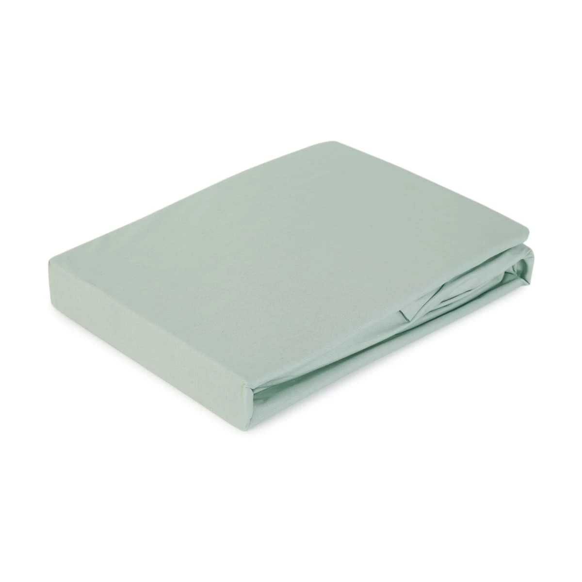 2 250 Thread Count Cotton Rich Fitted Sheet - Double Bed, Eucalyptus, 2 of 4