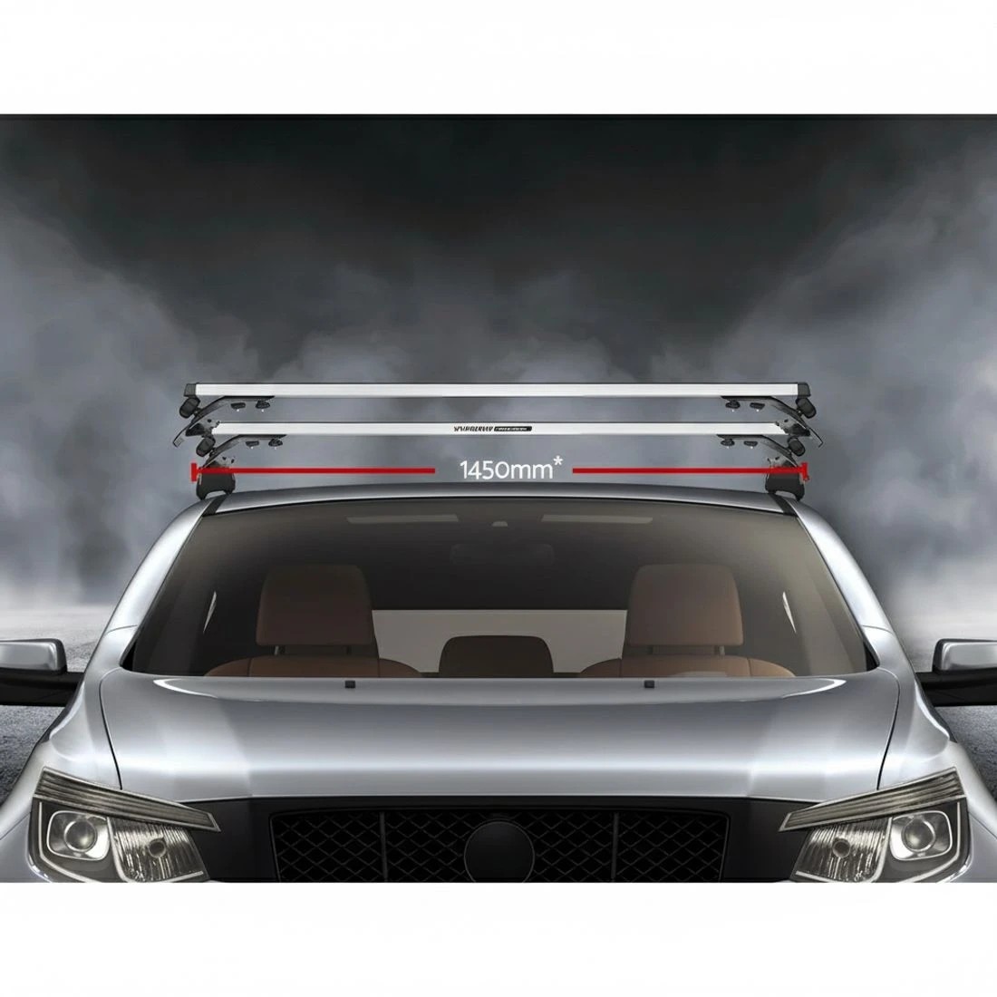 5 Giantz Universal Car Roof Racks Pod Aluminium Cross Bars Brackets 145cm - Silver, 5 of 7
