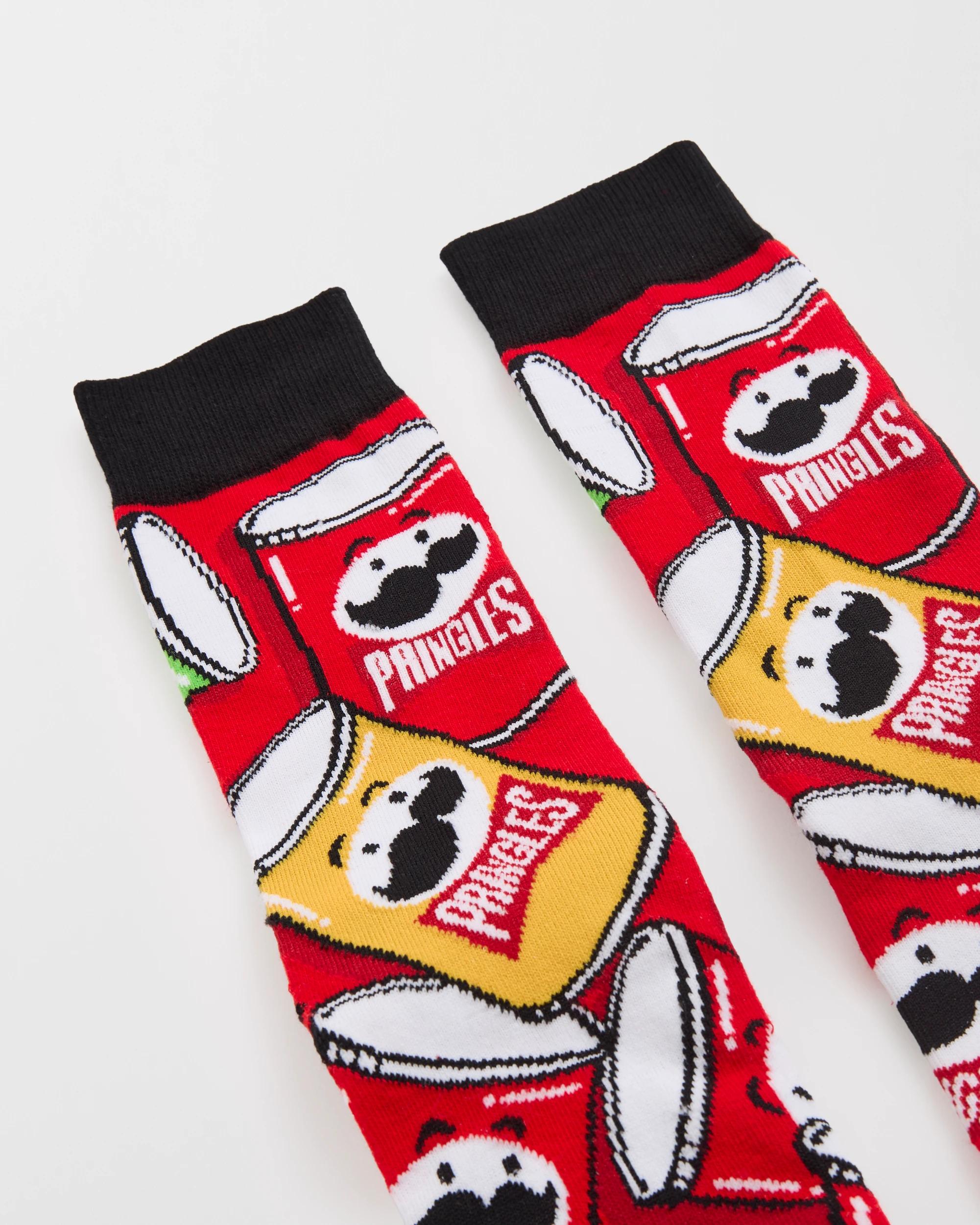 2 Swag Pringles Crew Socks RED, 2 of 3