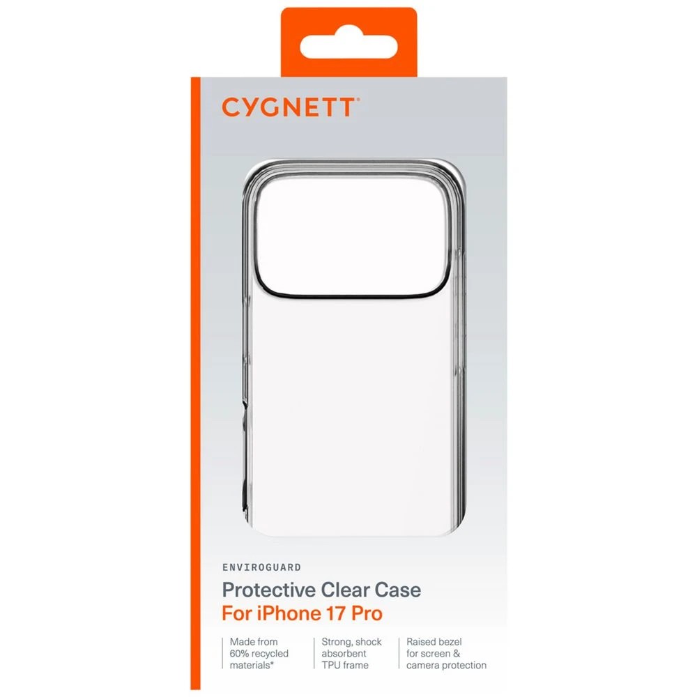 1 Cygnett EnviroGuard Case iPhone 17 Pro Clear, 1 of 3