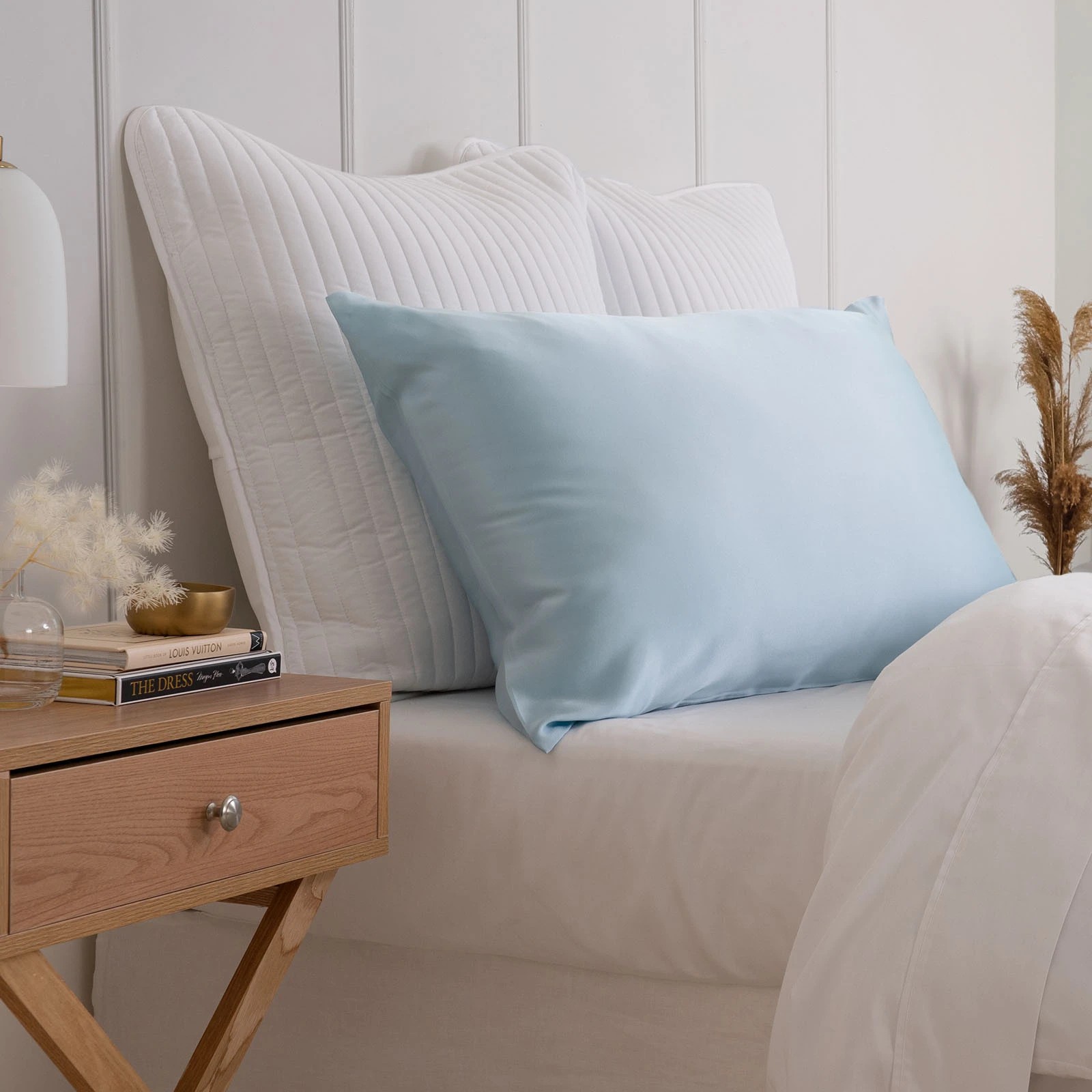 1 Royal Comfort Pure Silk Pillow Case 100% Mulberry Silk Hypoallergenic Pillowcase - Blue, 1 of 10