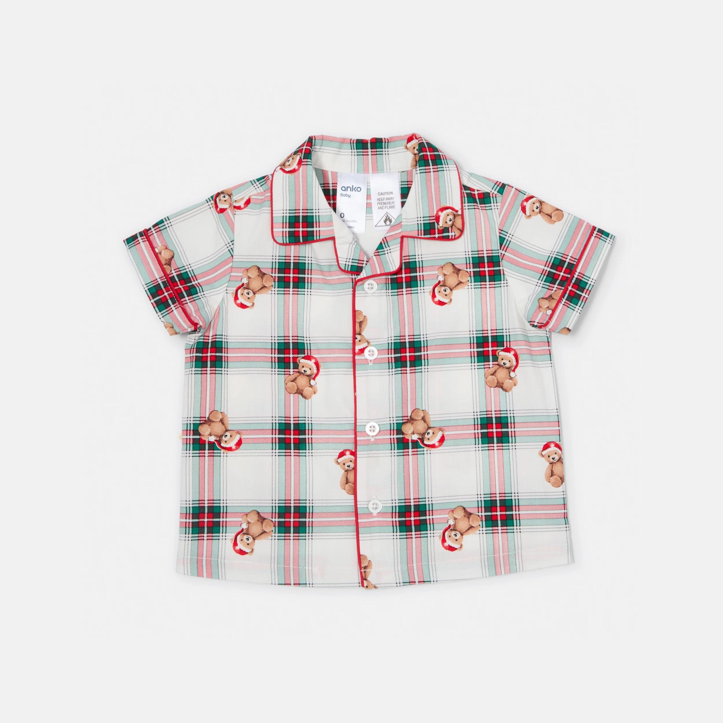 3 Christmas Short Sleeve Check Family Pyjama Set XMAS BEAR CHECK, 3 of 7