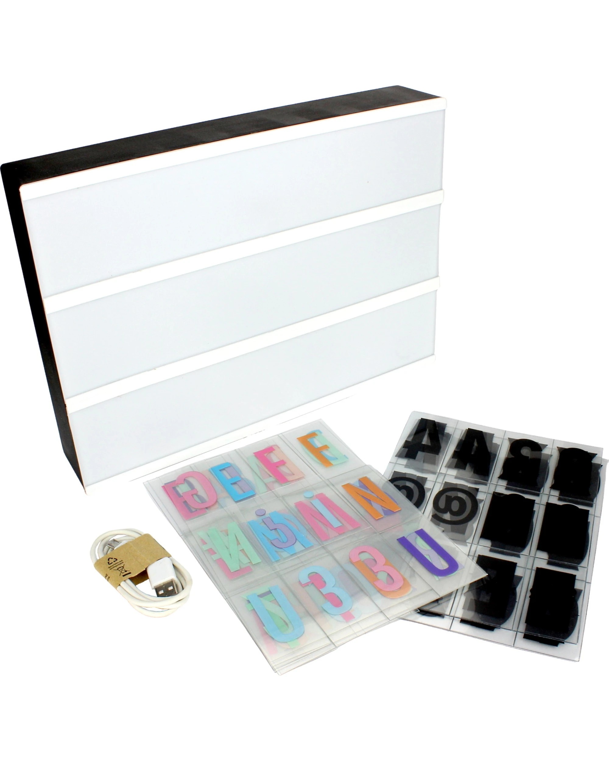 2 Partyrama LED Lightbox with Coloured Letters, Numbers & Symbols, 2 of 3