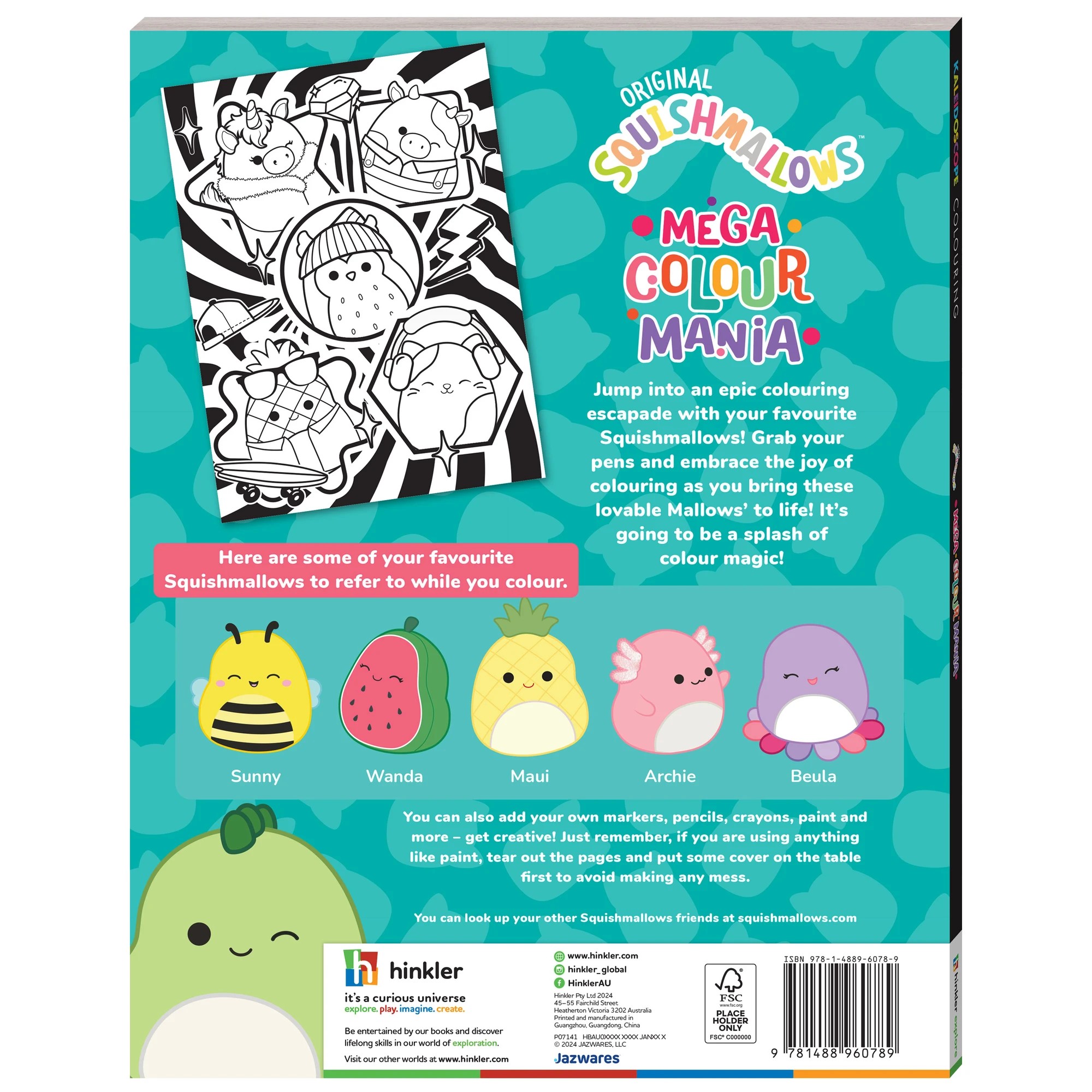 5 Kaleidoscope Colouring: Original Squishmallows Mega Colour Mania​ - Book, 5 of 5