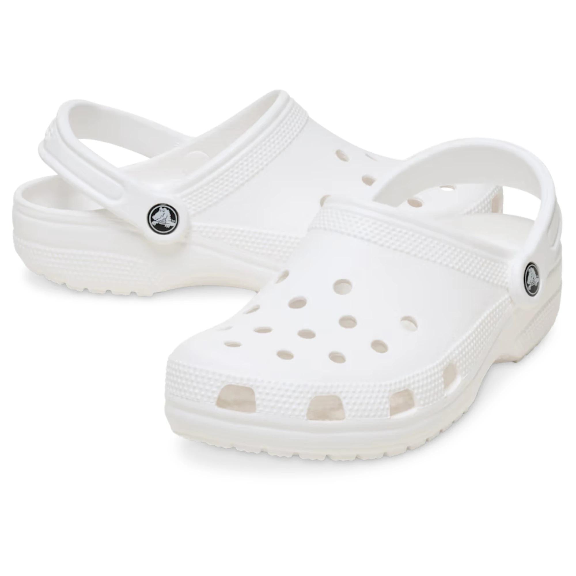 3 Crocs Unisex Classic Clog Sandals WHITE, 3 of 6