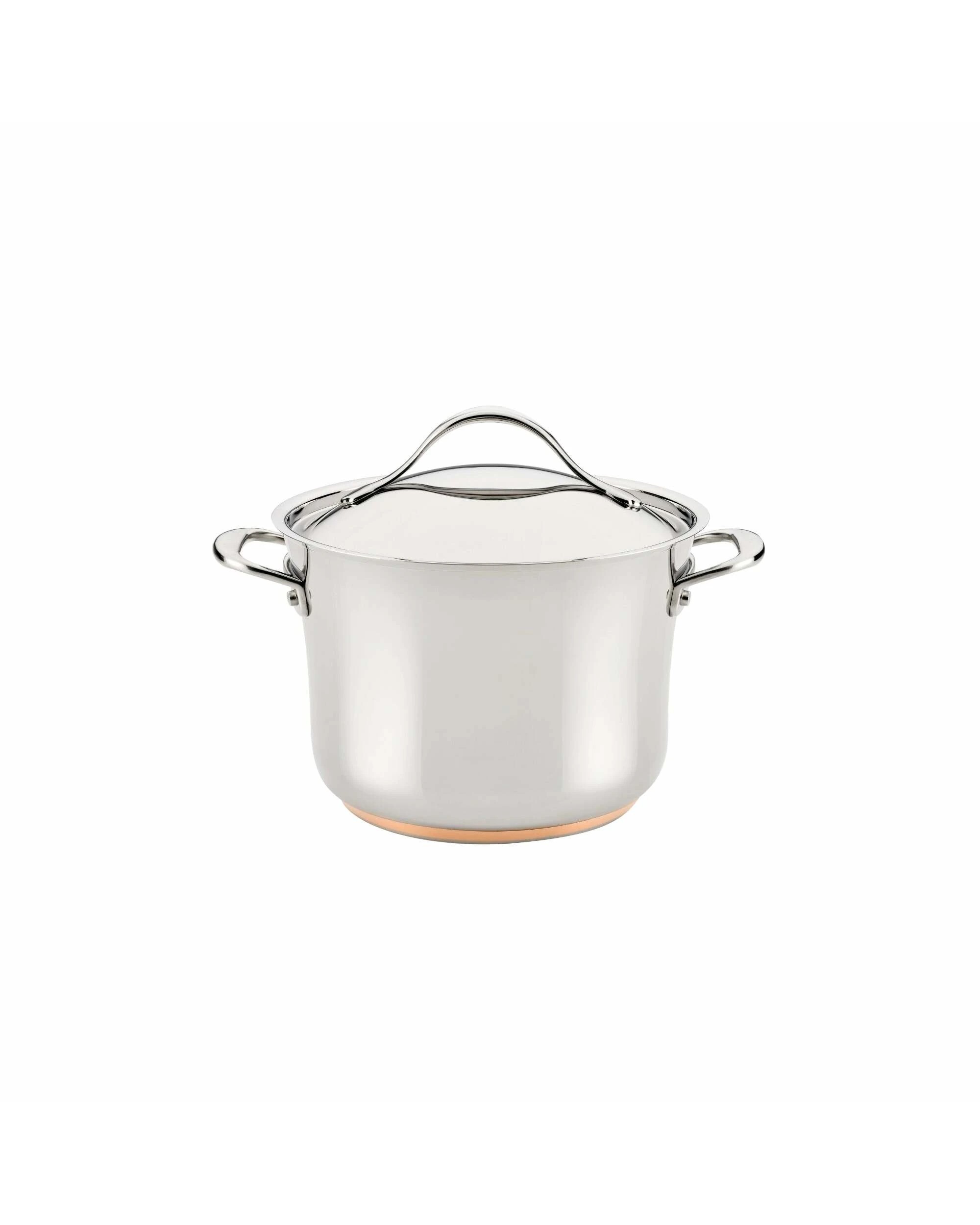1 Anolon Nouvelle Copper Stainless Steel Induction Covered Stockpot 24cm/6.2L - Silver, 1 of 1