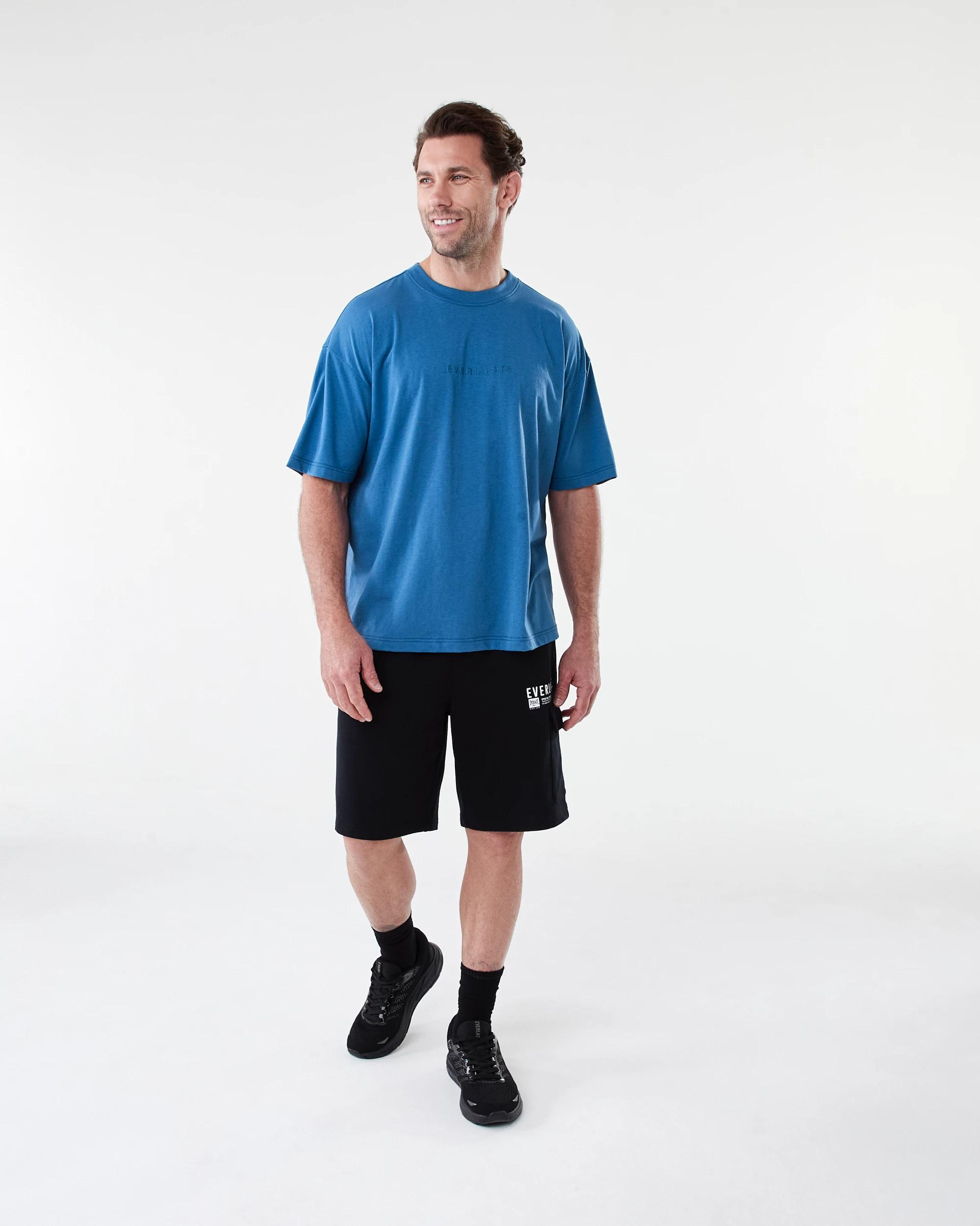 6 Everlast Mens Athletic Crew Neck T-shirt Fed Blue, 6 of 6