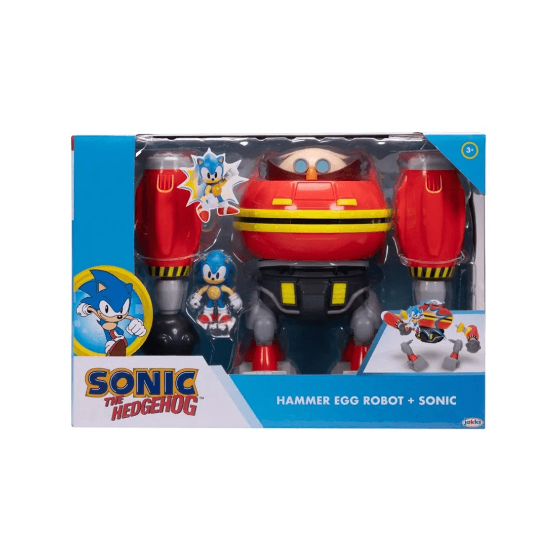 8 JAKKS Pacific Sonic the Hedgehog Hammer Egg Robot with Sonic Deluxe 2.5 inch Figure Playset, 8 of 9