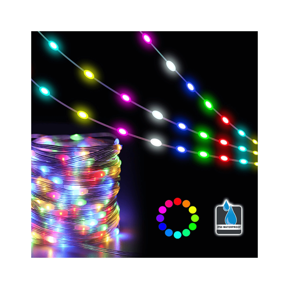 3 Sansai 15m Rgb Led Bluetooth App Control Fairy Strip Party Lights Ip65 W/remote
 - Multi, 3 of 5
