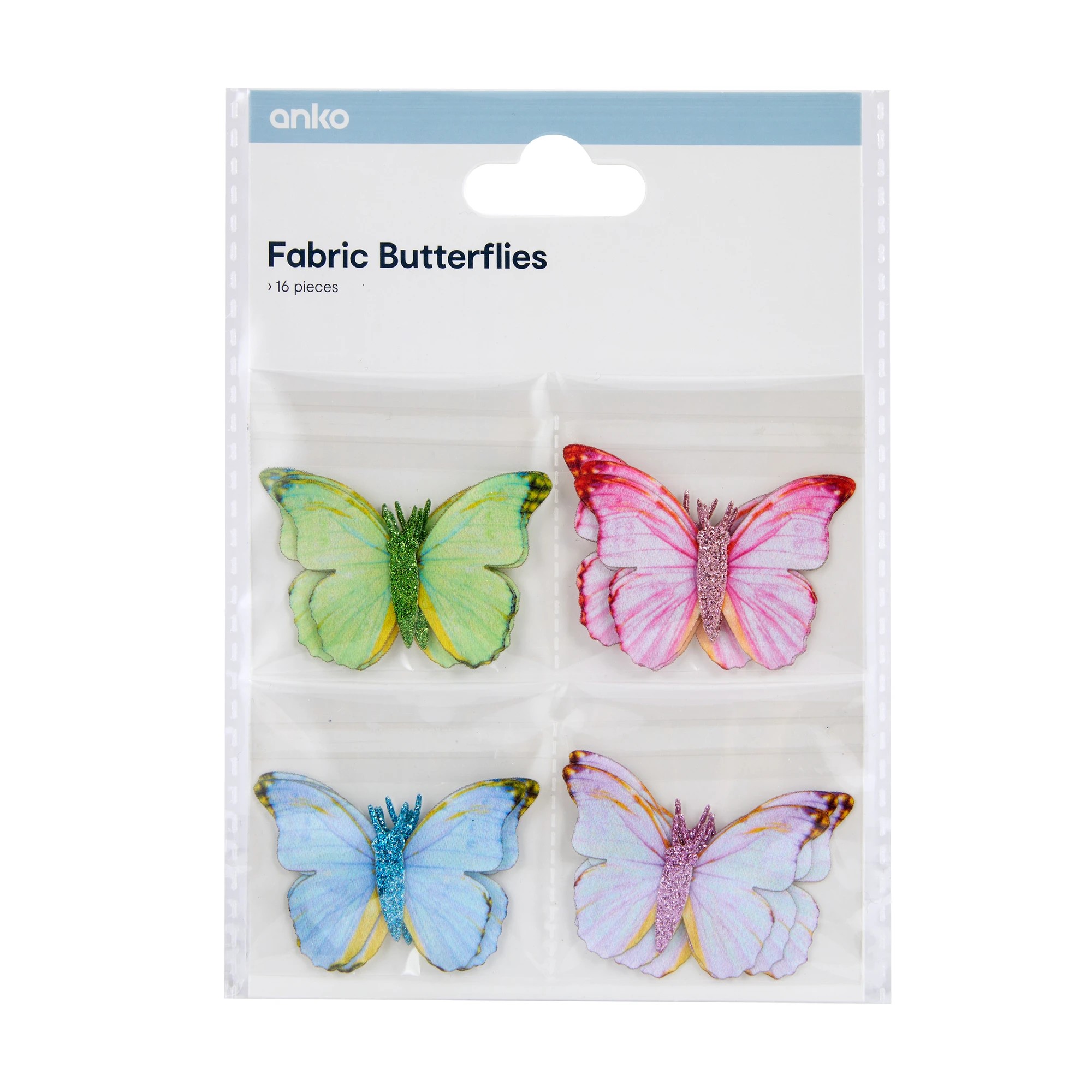1 16 Piece Fabric Butterflies, 1 of 2