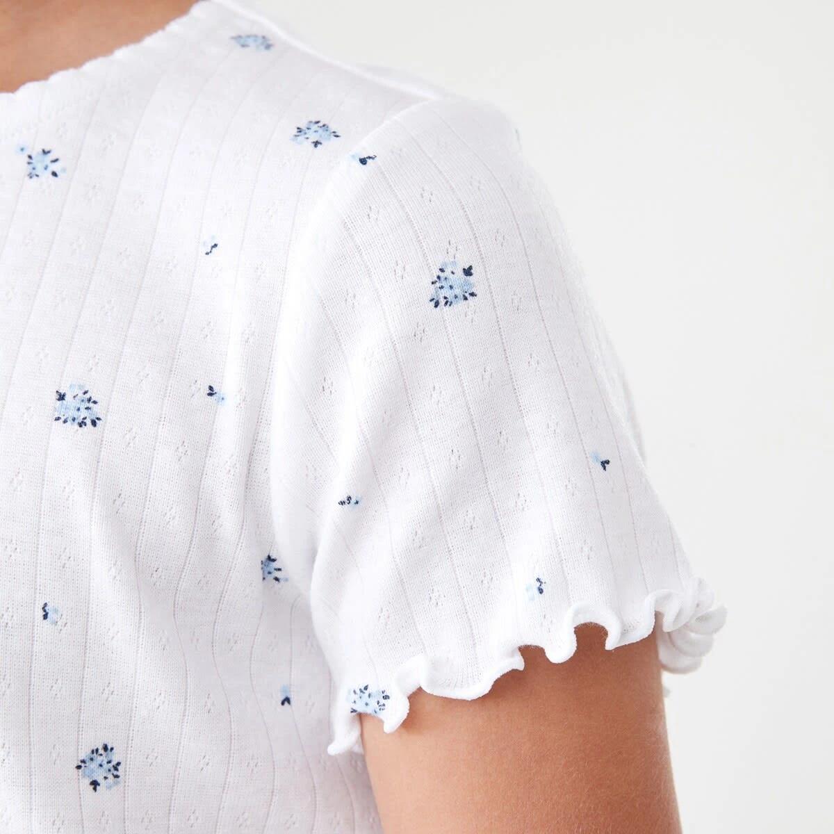 5 Pointelle Pyjama Set WHITE FLORAL, 5 of 10