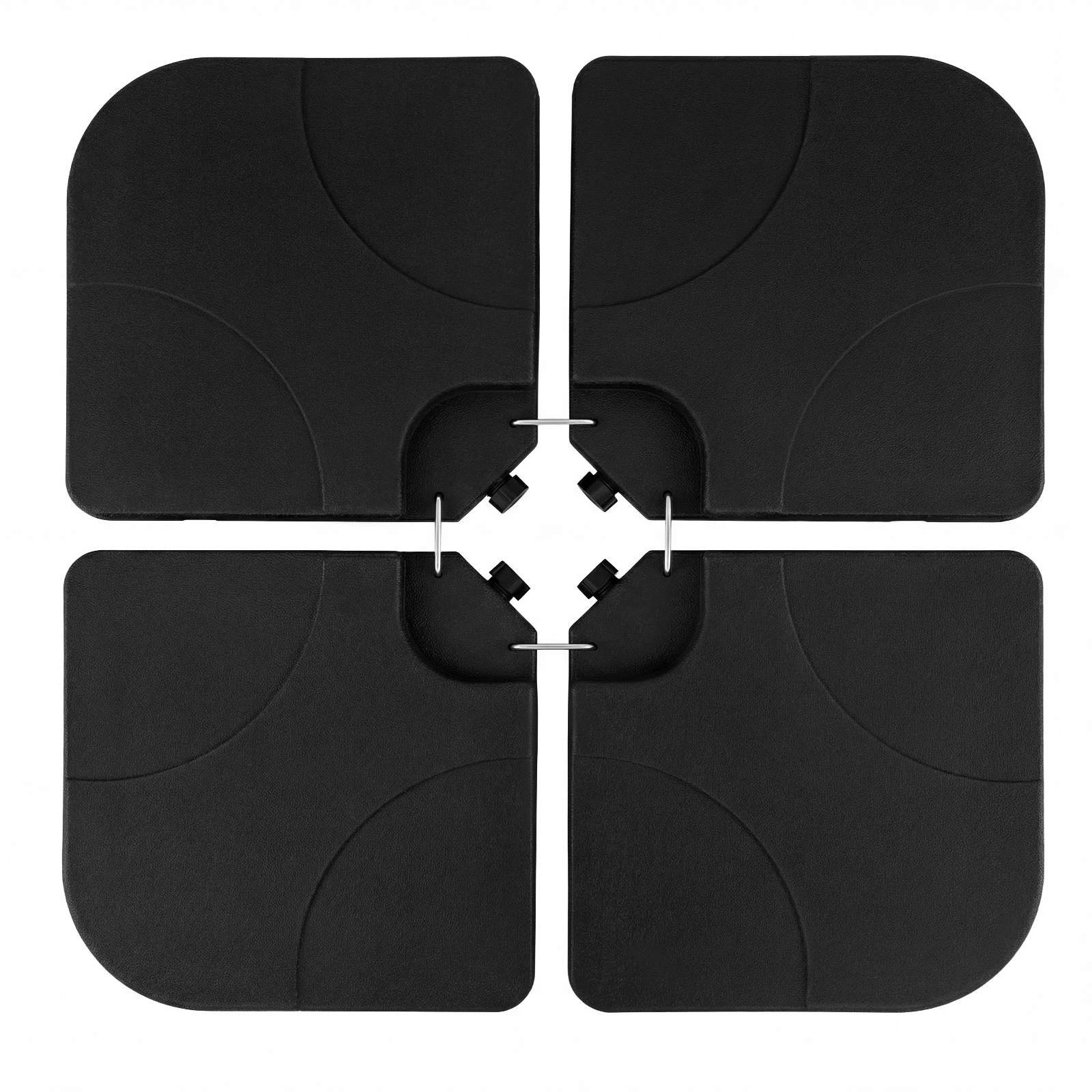1 Costway 4-Piece 72KG Cantilever Umbrella Base - Black, 1 of 1