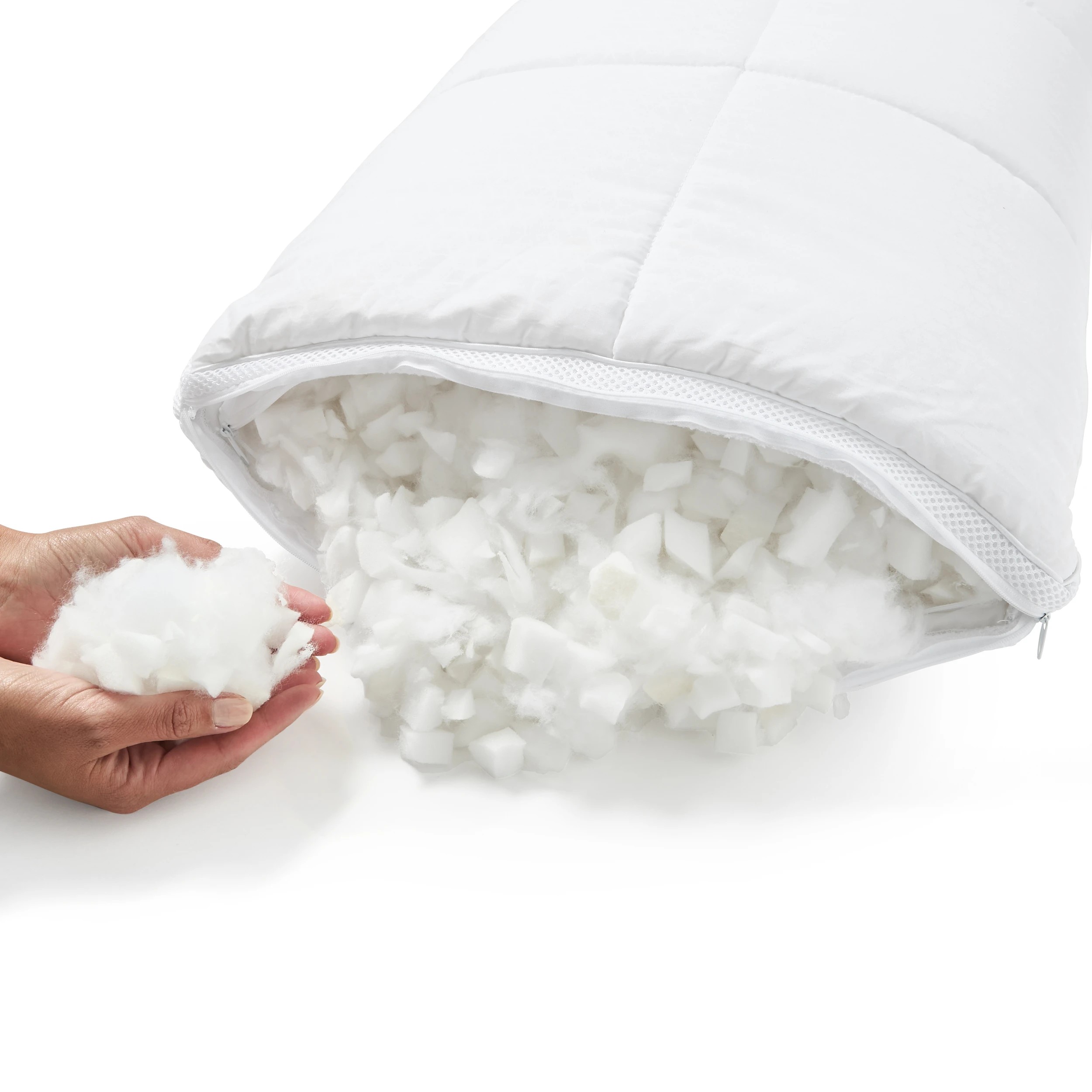 5 Adjustable Memory Foam Cooling Pillow - High Profile, White, 5 of 9