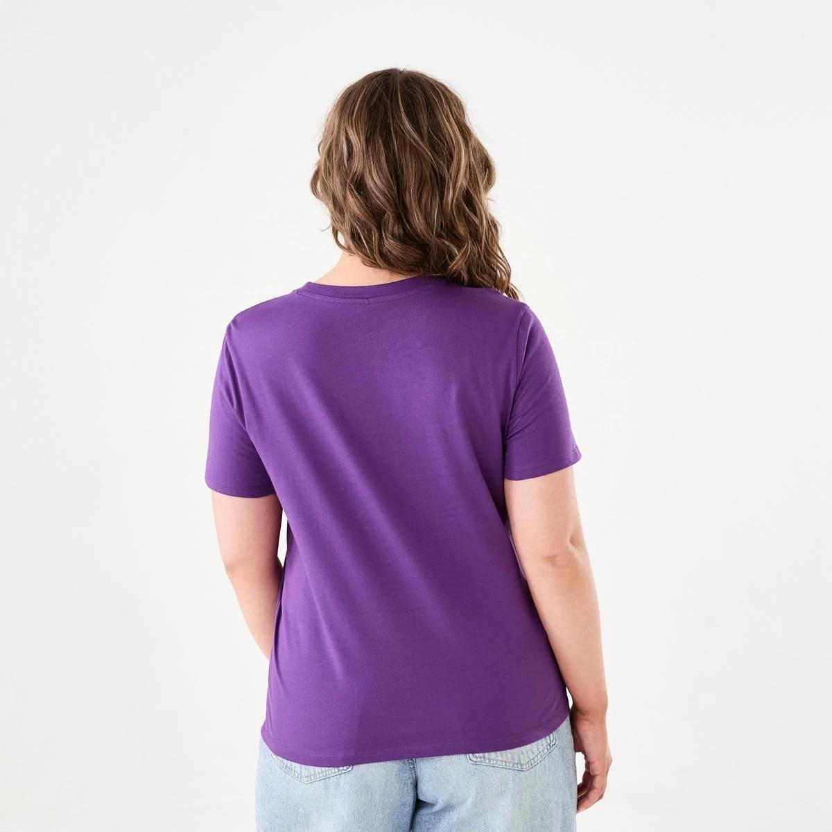 3 Short Sleeve Australian Cotton T-shirt PURPLE, 3 of 5