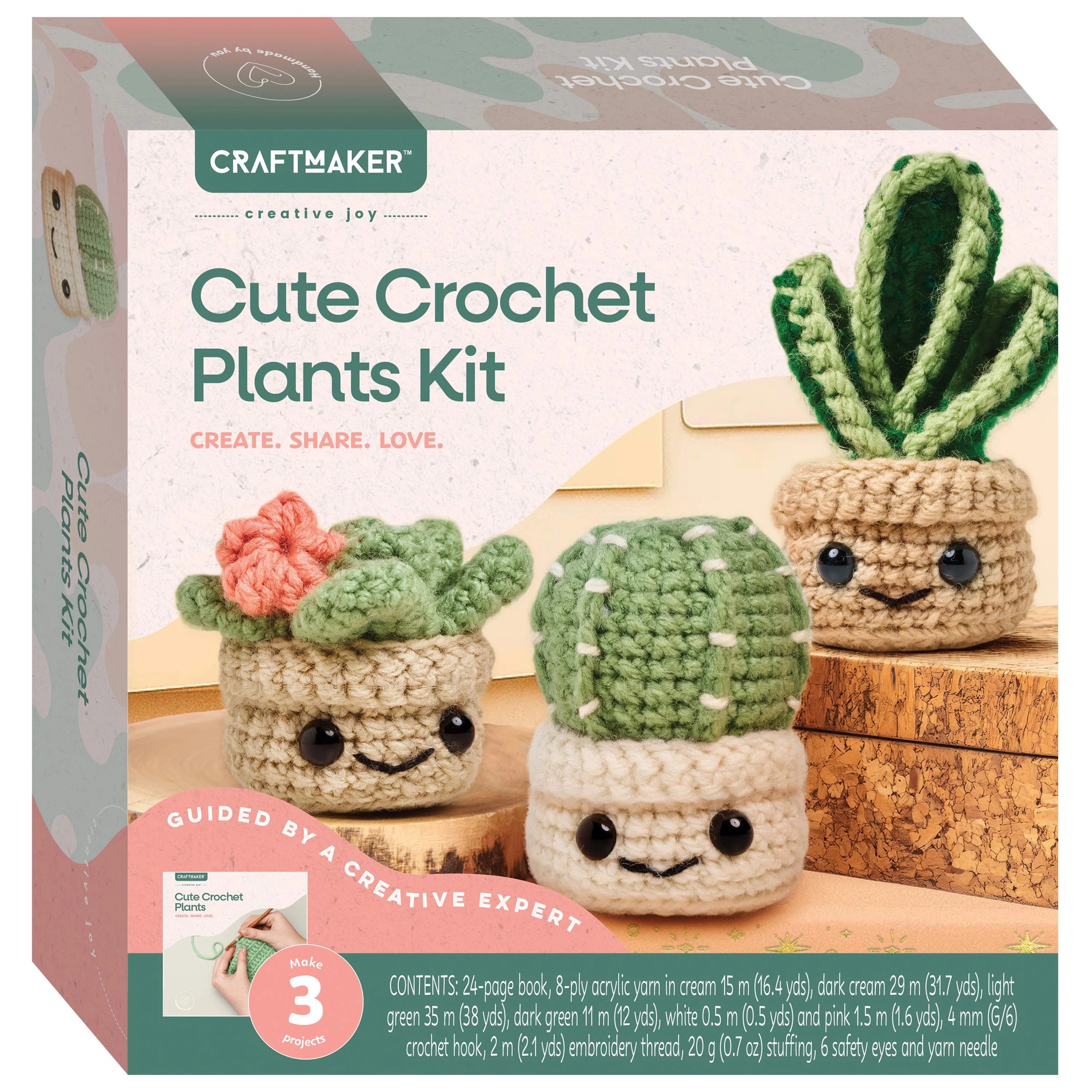 1 Craft Maker Cute Crochet Plants Kit, 1 of 6
