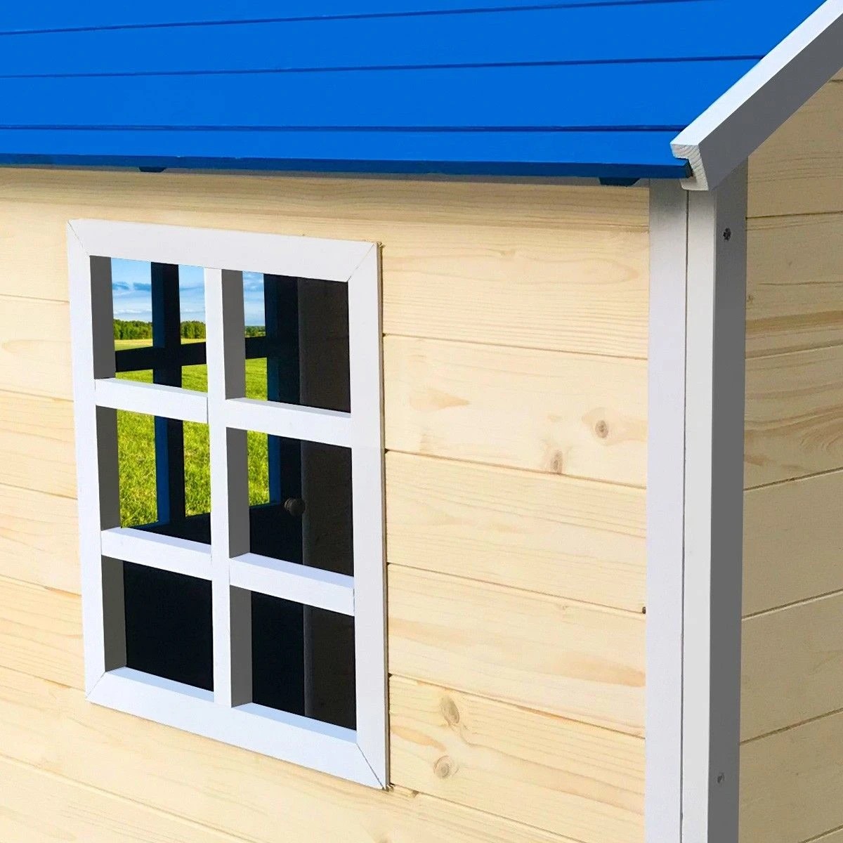 7 AUSWAY Wooden Kids Cubby House Playhouse, 7 of 9