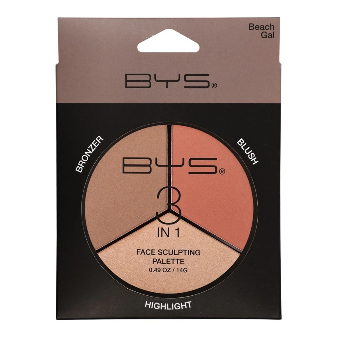 1 BYS 3-in-1 Face Sculpting Palette - Beach Gal, 1 of 4