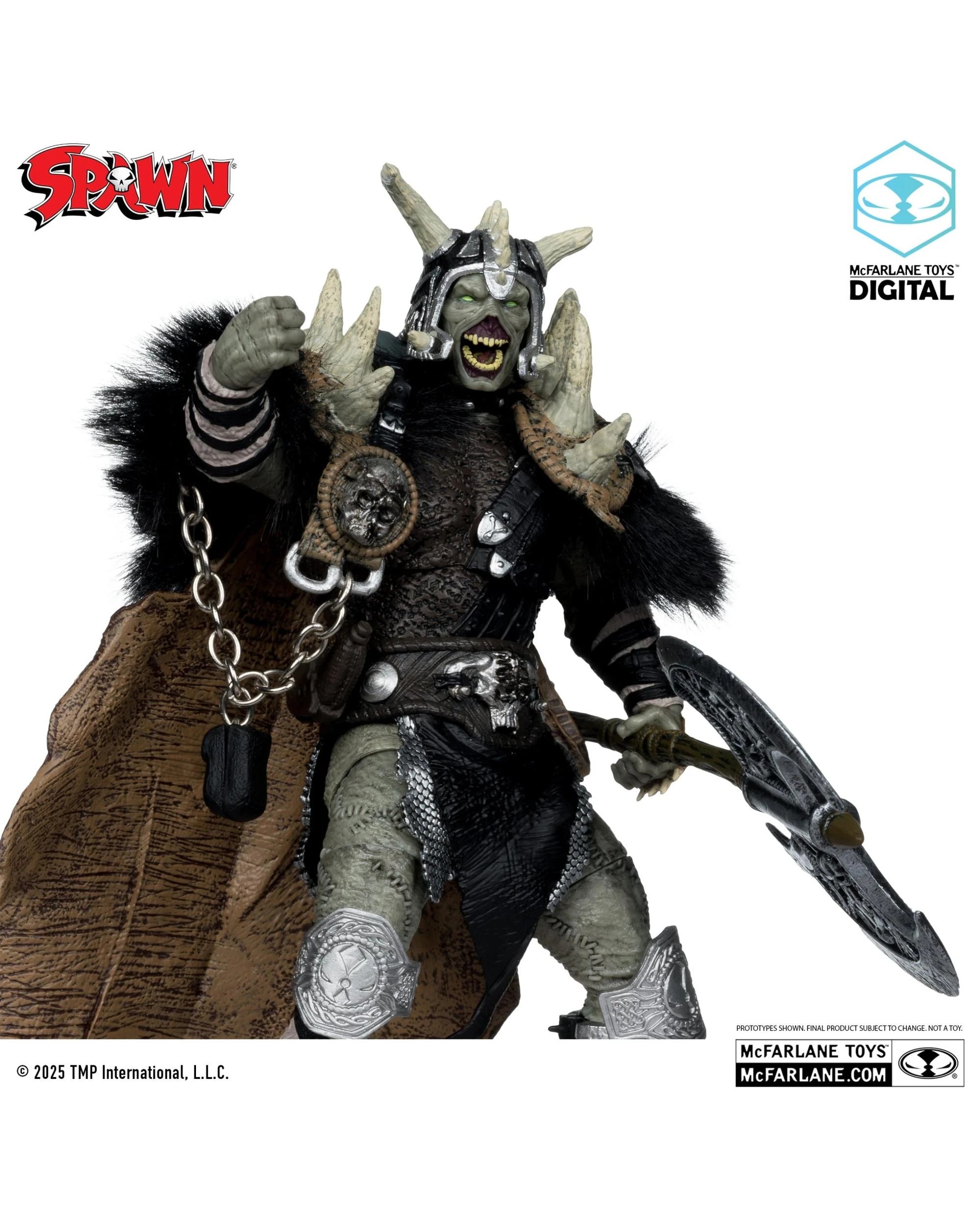4 Mcfarlane Digital Gold Label Spawn the Dark Ages Bloodaxe with Horse 7 inch Figure 2 Pack with Digital Collectable, 4 of 10