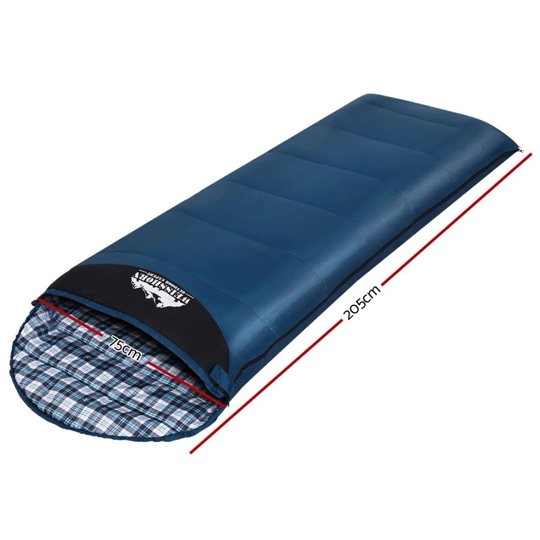 2 Weisshorn Sleeping Bag Single Thermal Camping Hiking Tent 0℃ - Green, 2 of 6