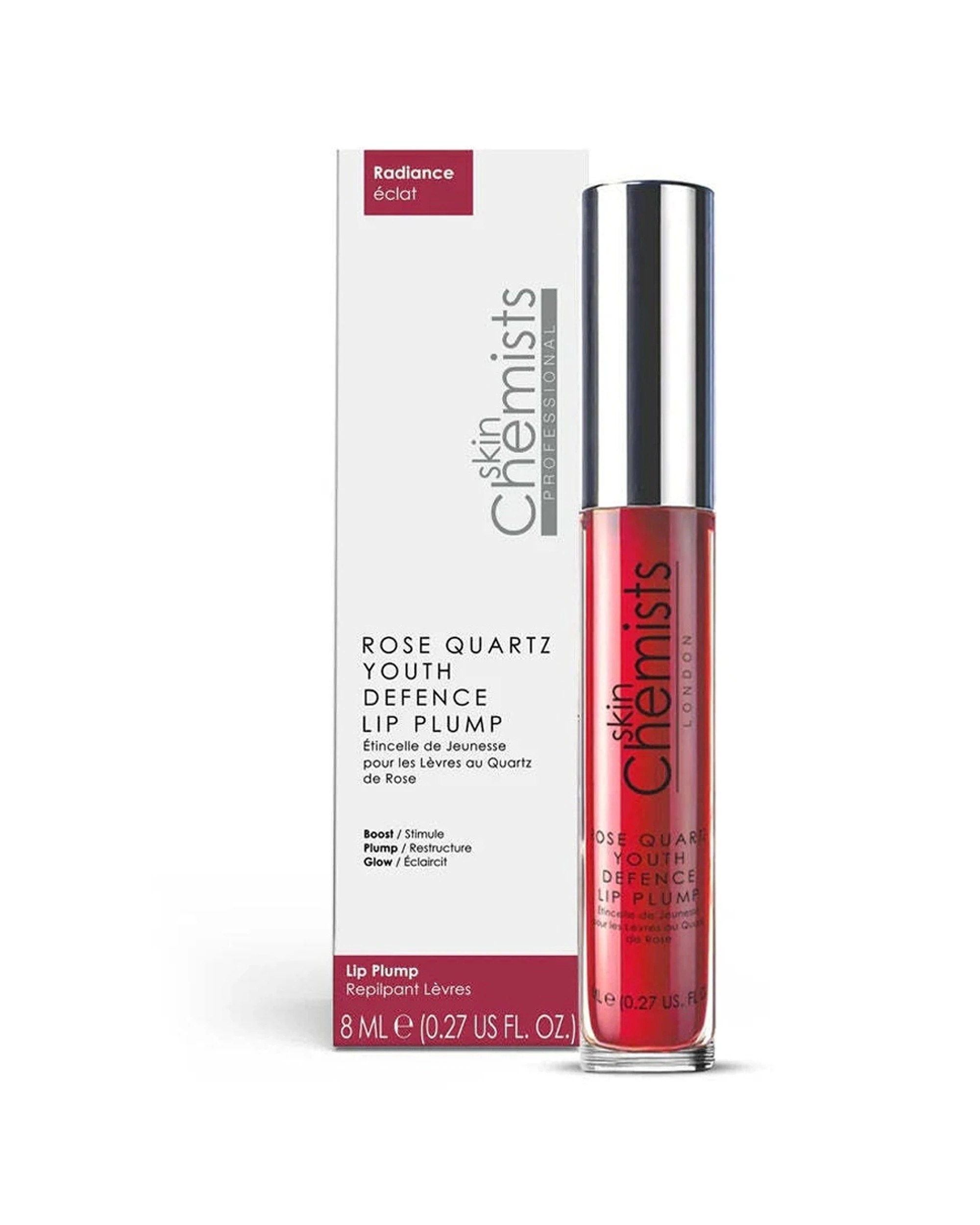 2 Skin Chemists Rose Quartz Youth Defence Lip Plump Glossy 8ml - Red, 2 of 4