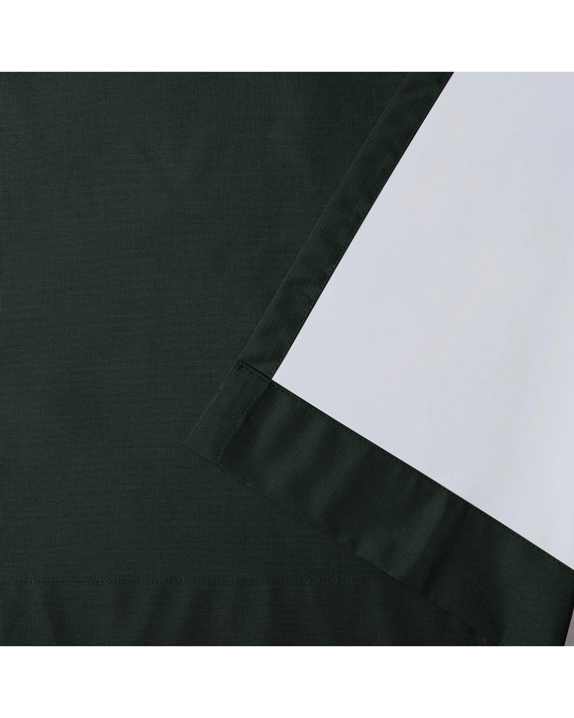 4 Sherwood Faux Linen 100% Blockout Eyelet Curtain Pair 135x223cm - Forest Green, 4 of 5