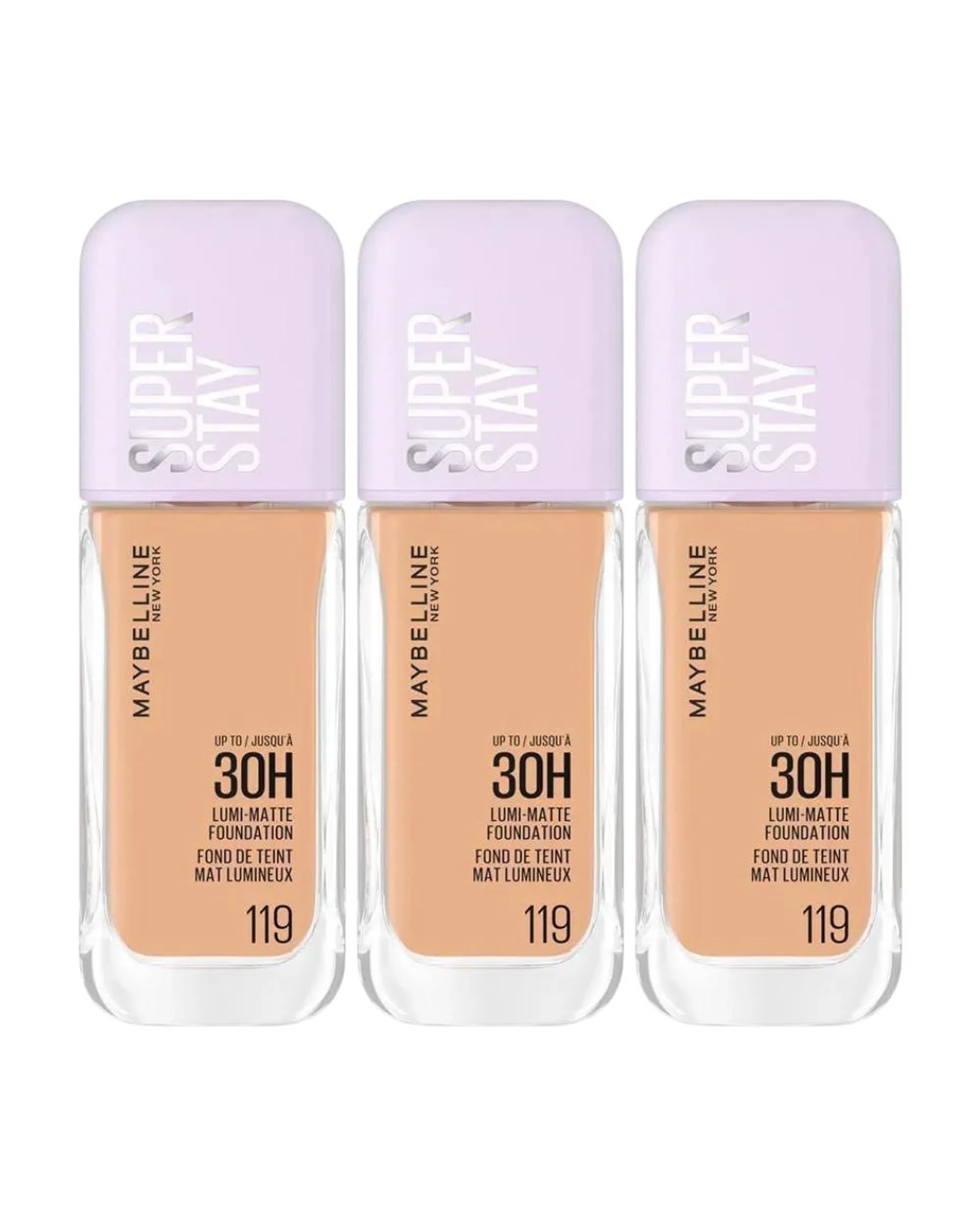 1 3 x Maybelline SuperStay Lumi-Matte Foundation 35mL - 119 - Beige, 1 of 9