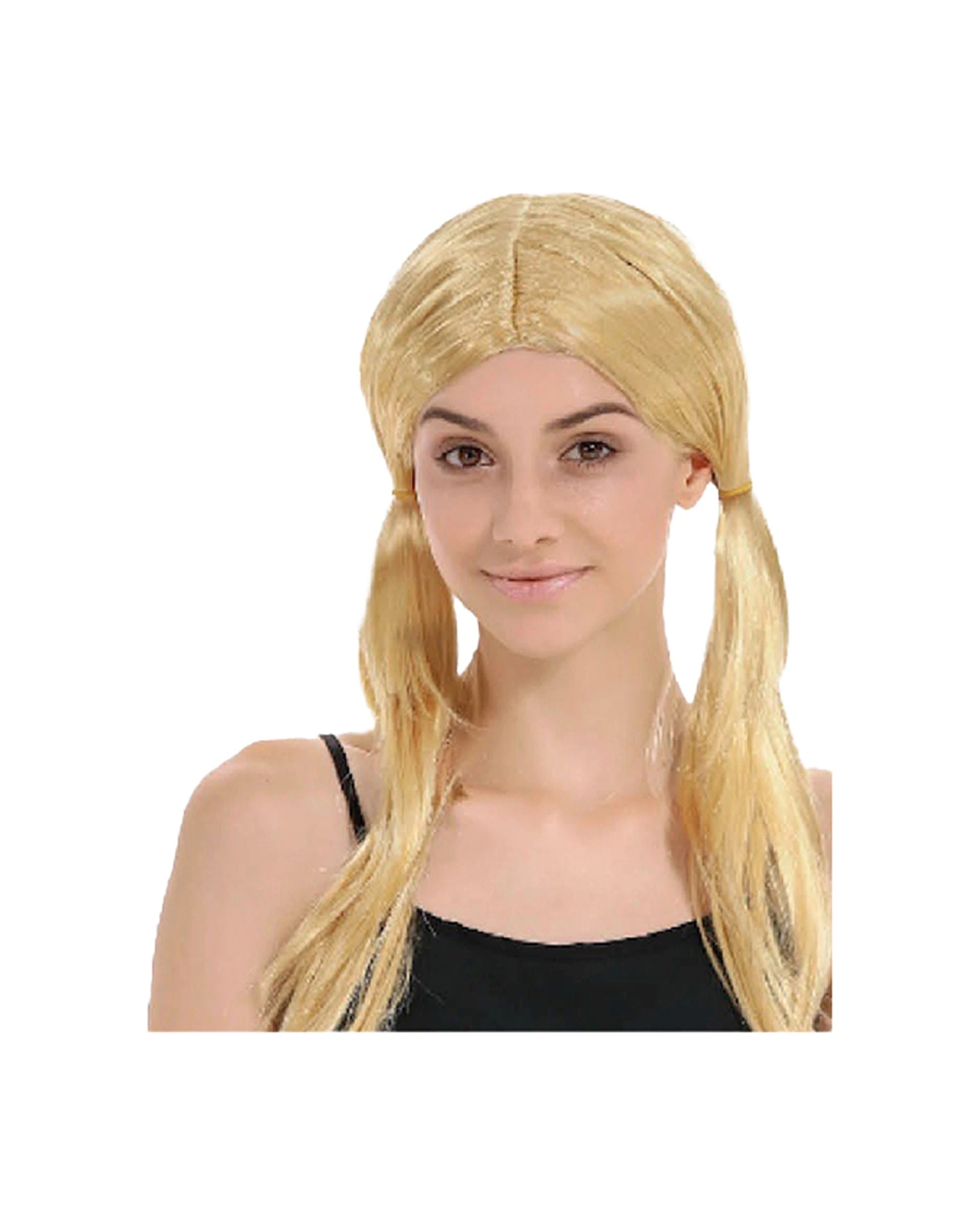 1 JD Party Two Pigtail Wig Costume Accessory Blonde - Yellow, 1 of 1
