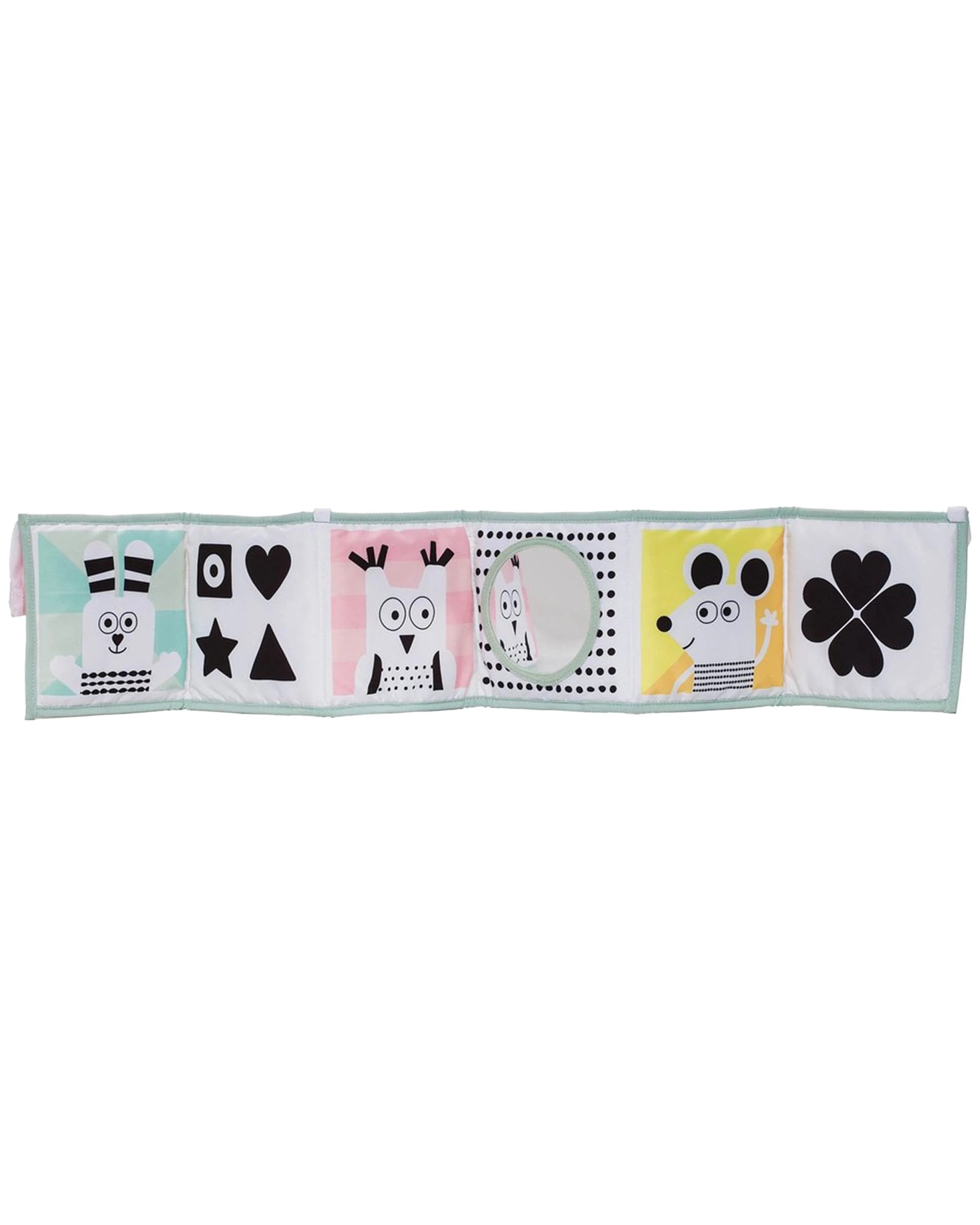 1 Taf Toys 3 In 1 Baby Book Soft Double Sided Developmental Play 14x85cm - Multi, 1 of 5