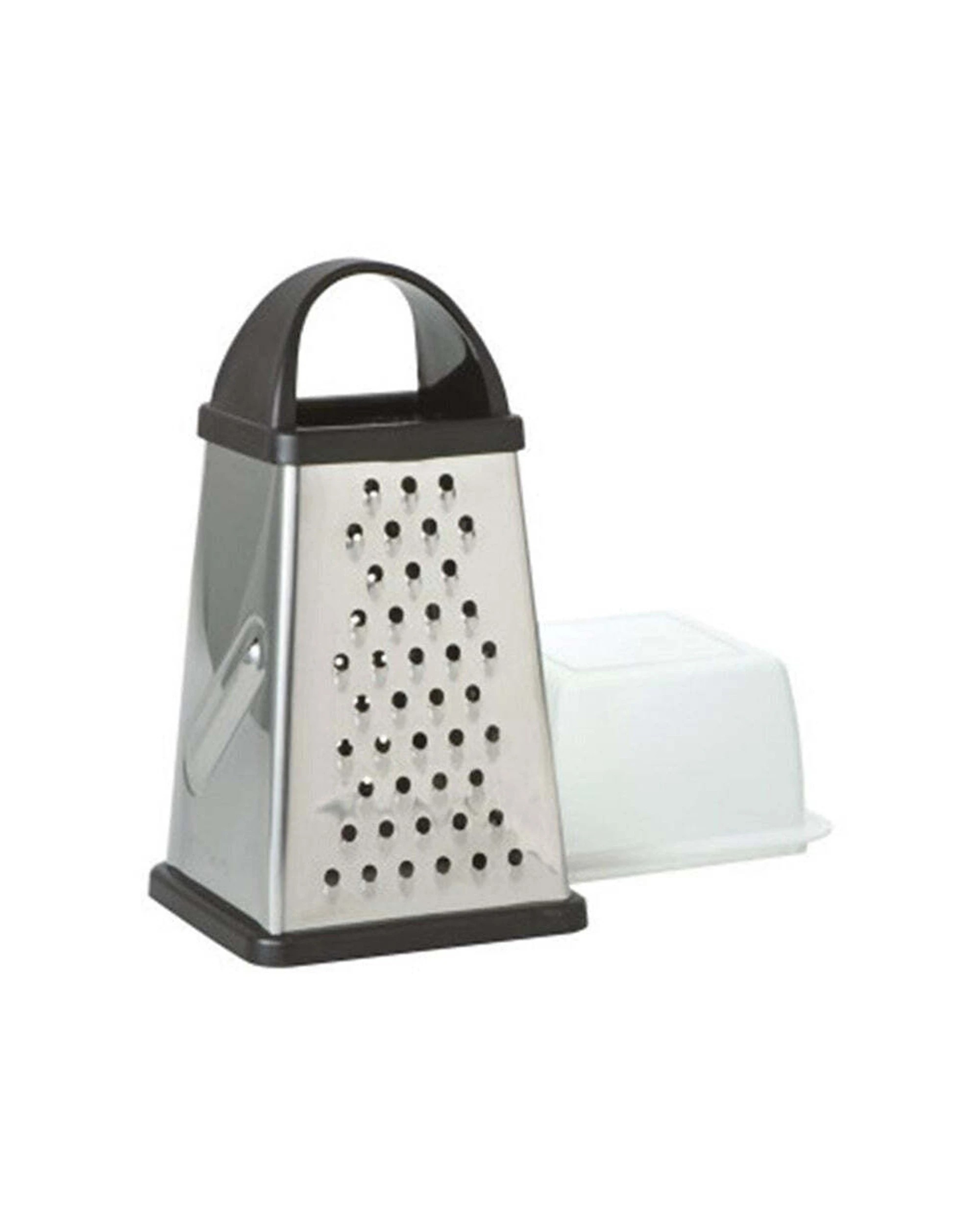 1 Avanti Stainless Steel Box Grater With Storage Box Four Grating Options Non Slip - Silver, 1 of 1