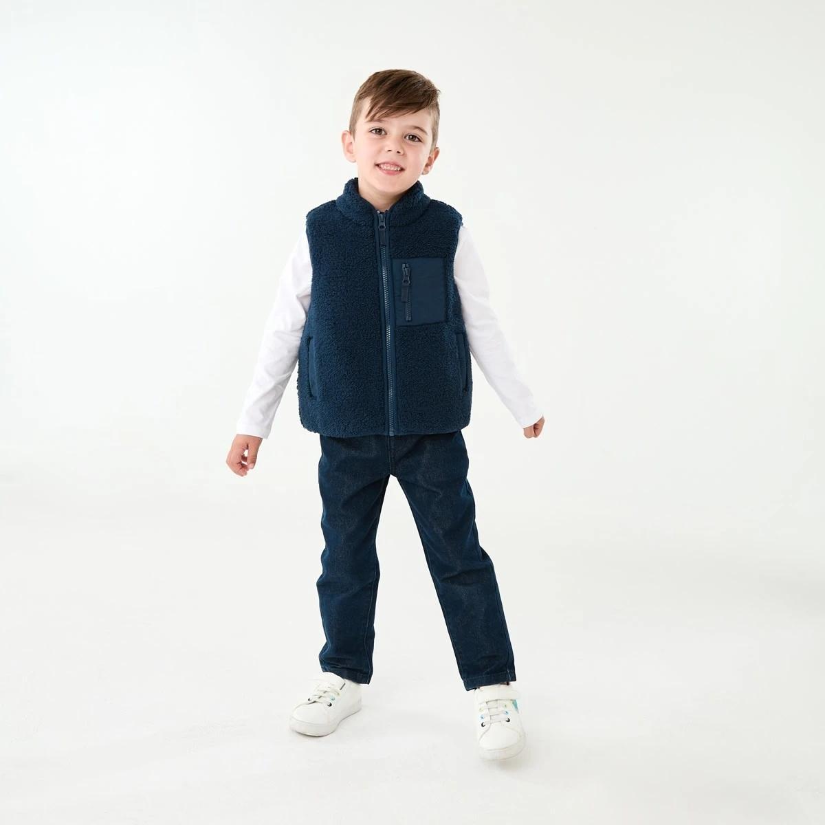 7 Sherpa Vest Dress Navy, 7 of 10