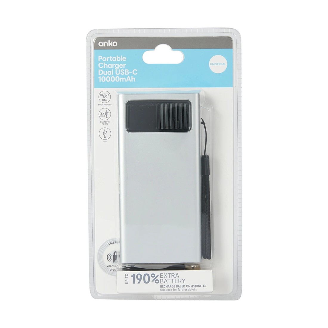 9 Portable Charger 10000mAh USBA and C 20W, 9 of 10