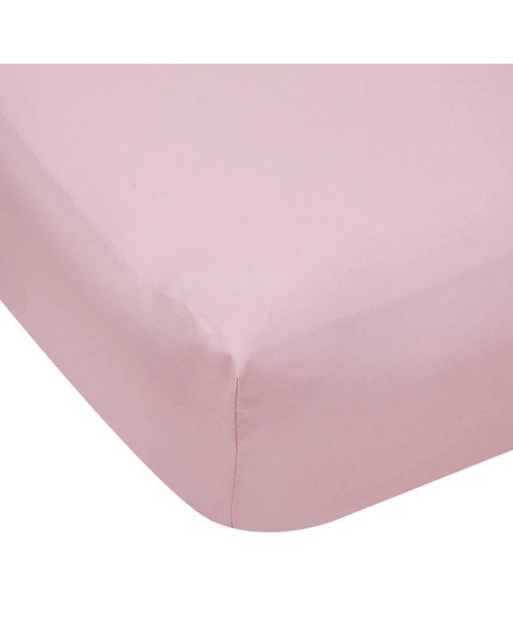180 Thread Count Fitted Sheet - Queen Bed, Pink