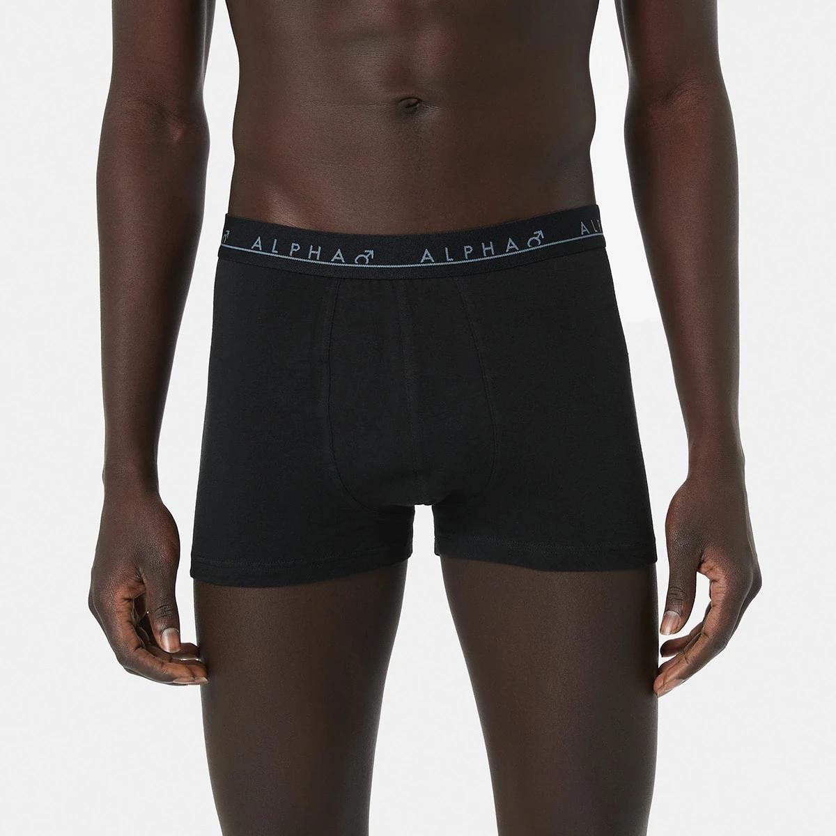 5 5 Pack Stripe and Plain Trunks BLACK BLUE GREY MULTI, 5 of 10