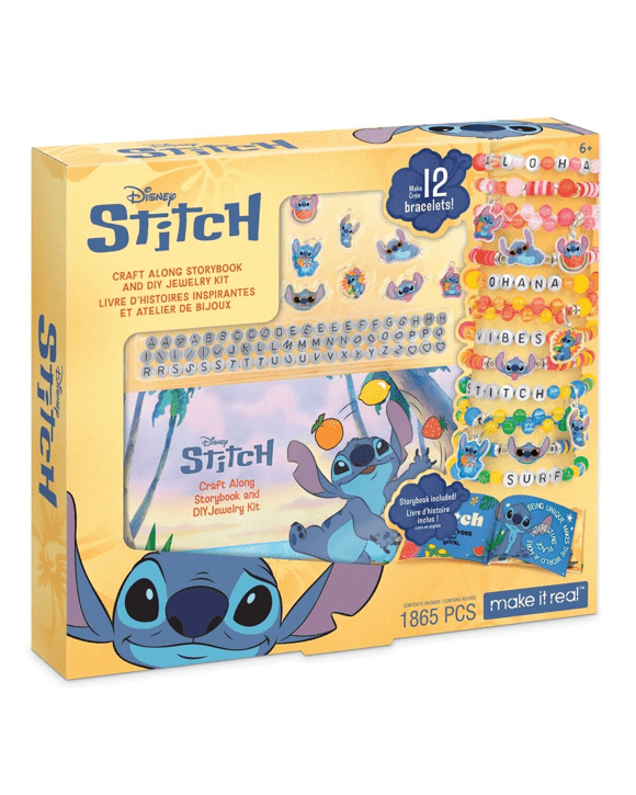 1865 Piece Make It Real Disney Lilo & Stitch Craft Along Storybook and DIY Jewelry Kit